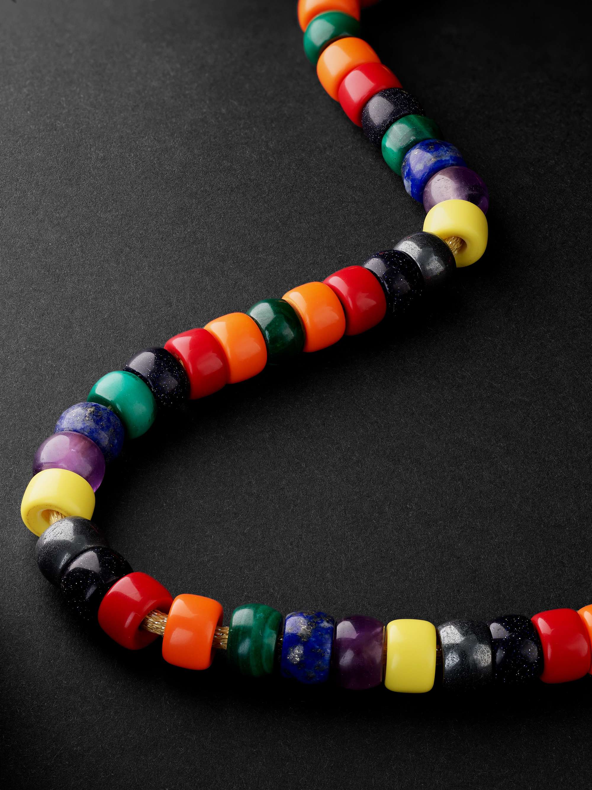 CAROLINA BUCCI Formentera Forte Beads Gold Multi-Stone Necklace