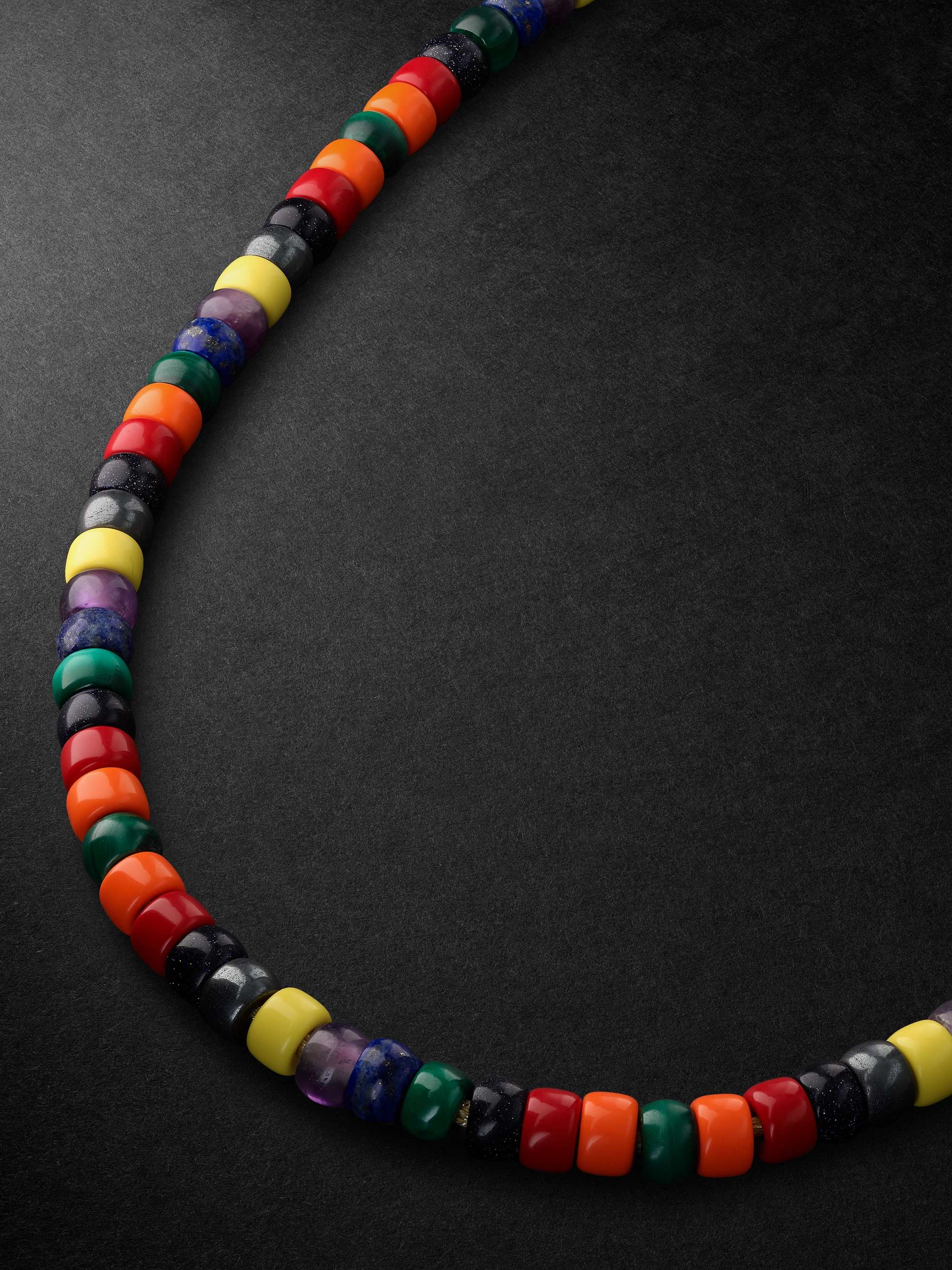 CAROLINA BUCCI Formentera Forte Beads Gold Multi-Stone Necklace