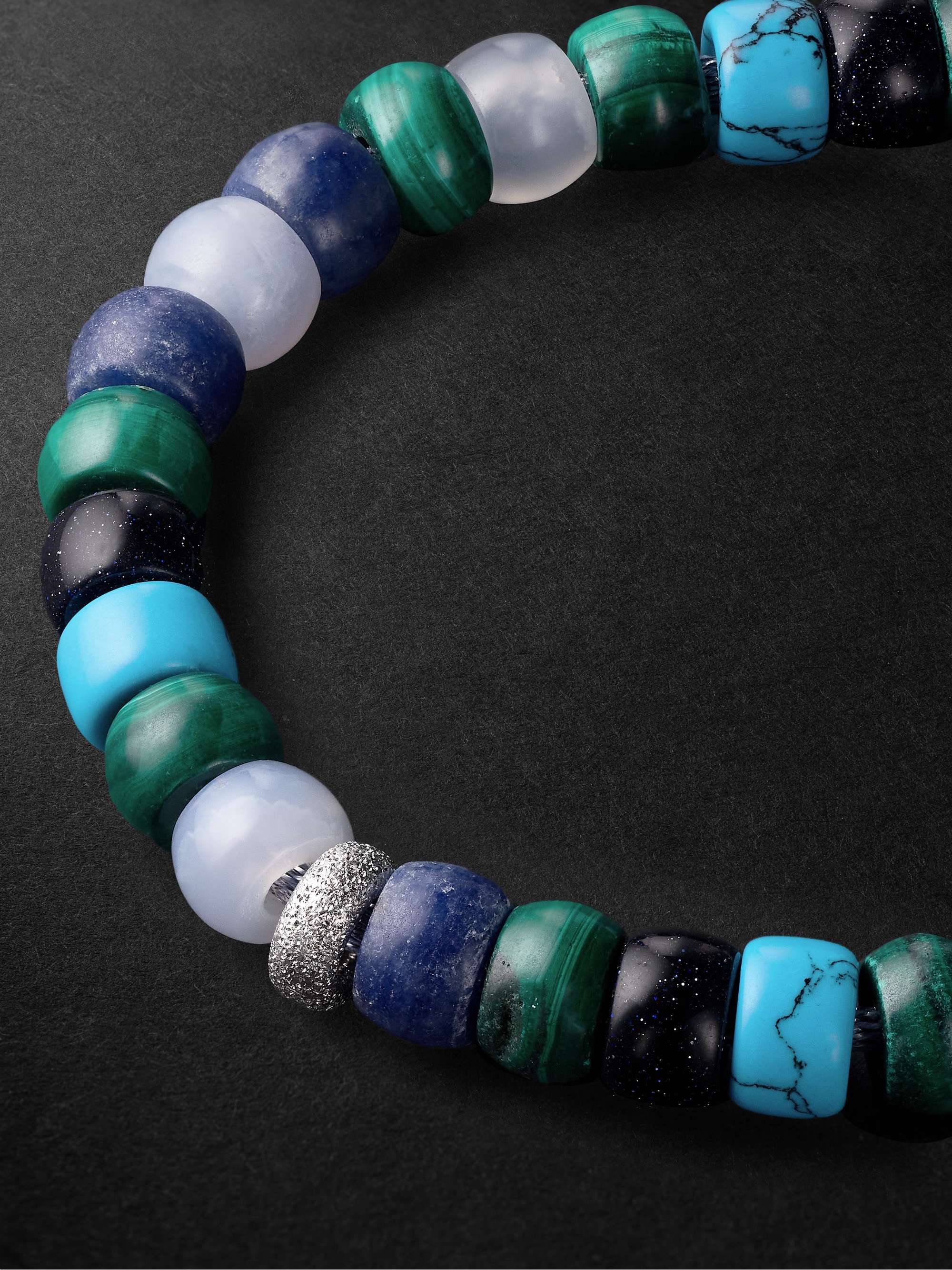 CAROLINA BUCCI Portofino Forte Beads White Gold Multi-Stone Bracelet