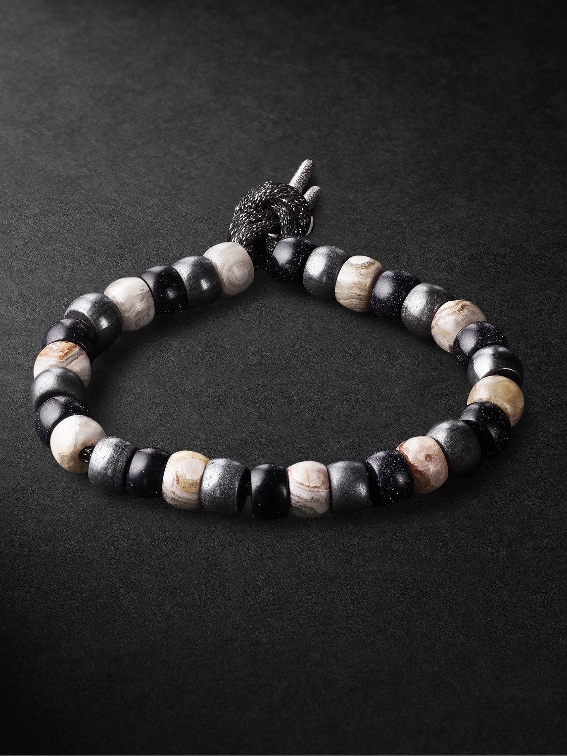 St Tropez Forte Beads White Gold Multi-Stone Bracelet