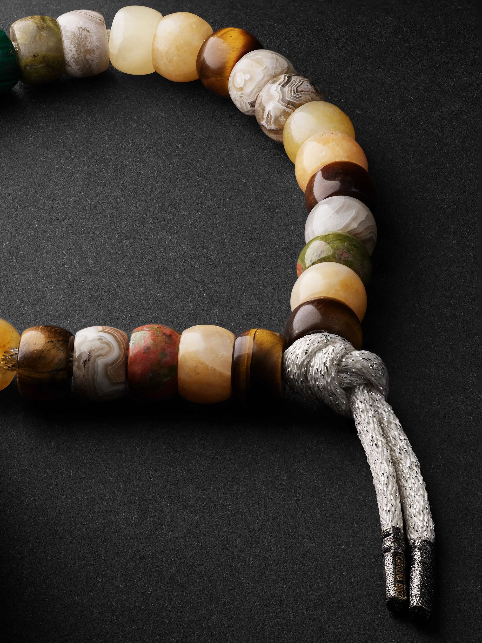 CAROLINA BUCCI Mykonos Forte Beads Blackened Gold Multi-Stone Bracelet