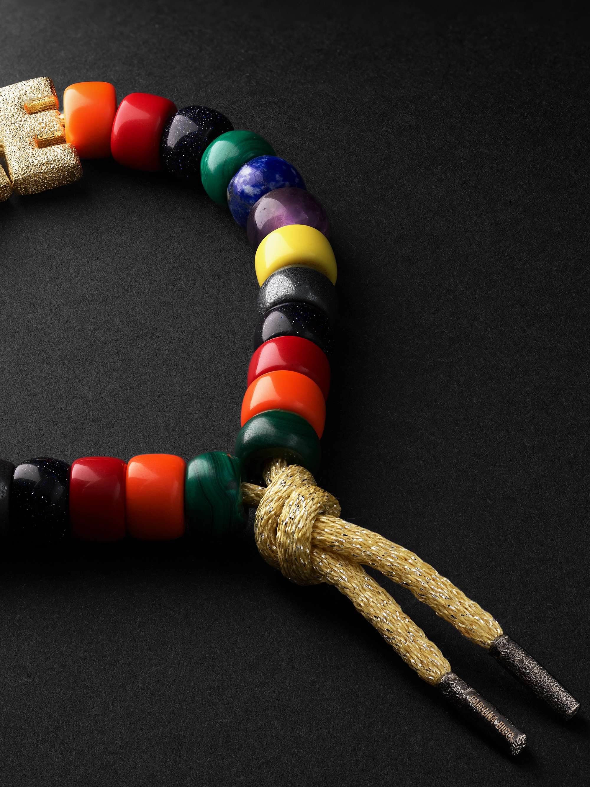 CAROLINA BUCCI Formentera Forte Beads Gold Multi-Stone Bracelet