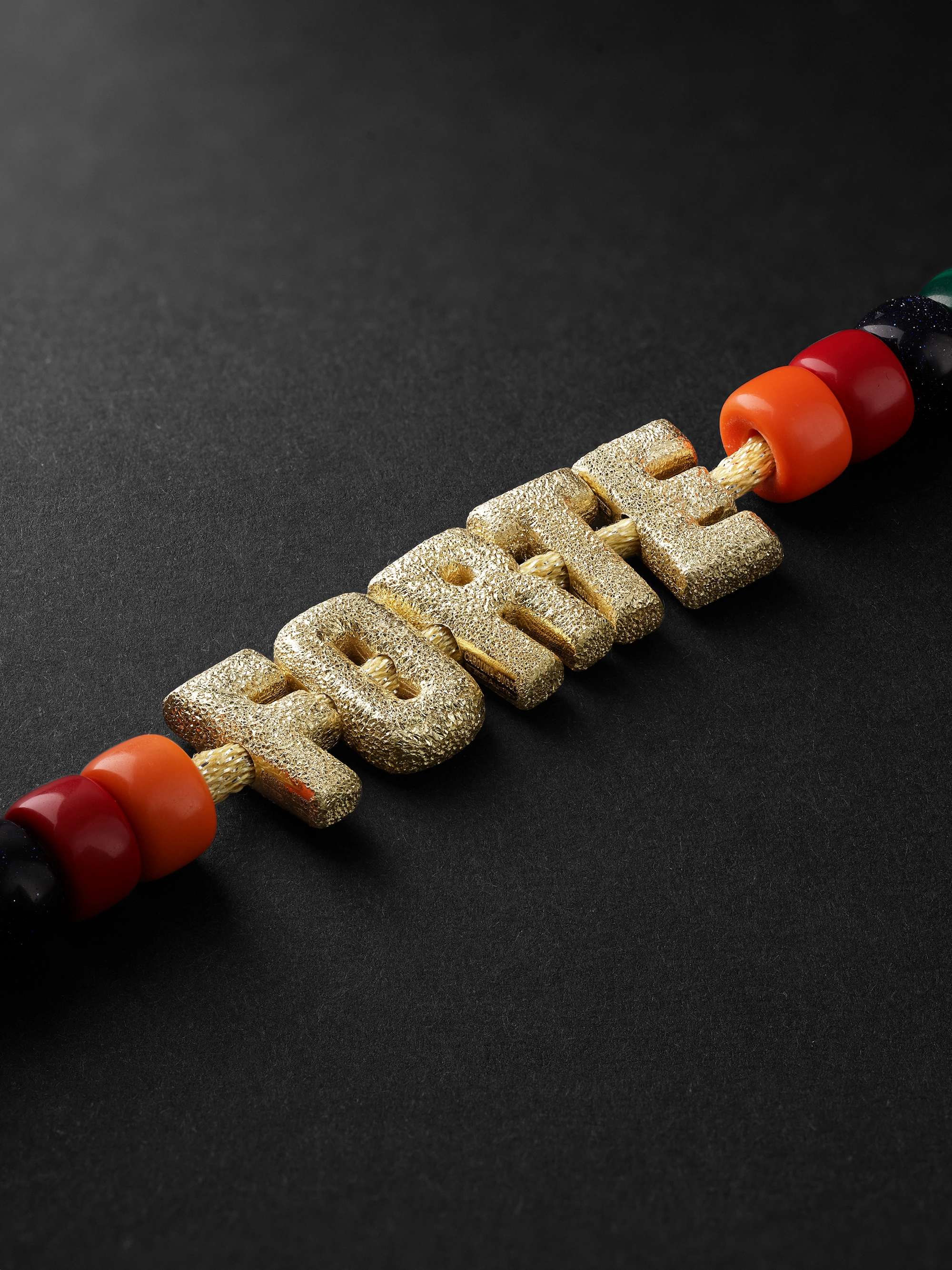 CAROLINA BUCCI Formentera Forte Beads Gold Multi-Stone Bracelet