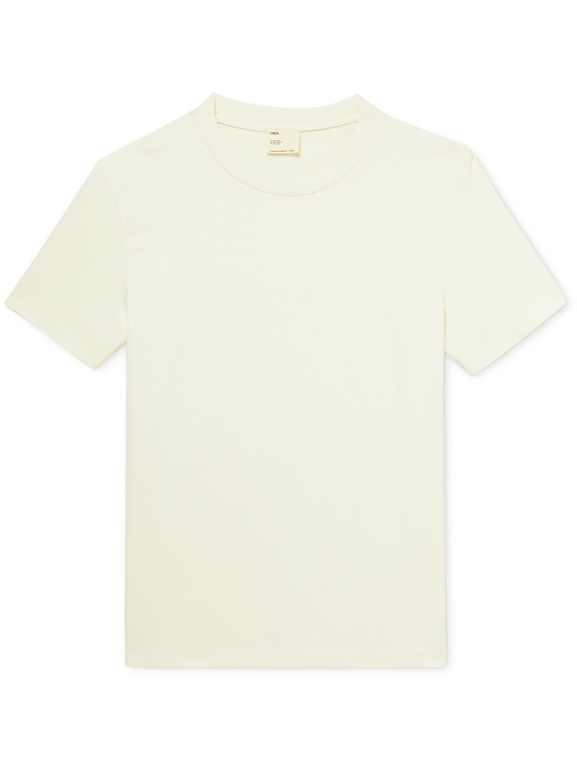 Onia Garment-dyed Cotton-jersey T-shirt In White