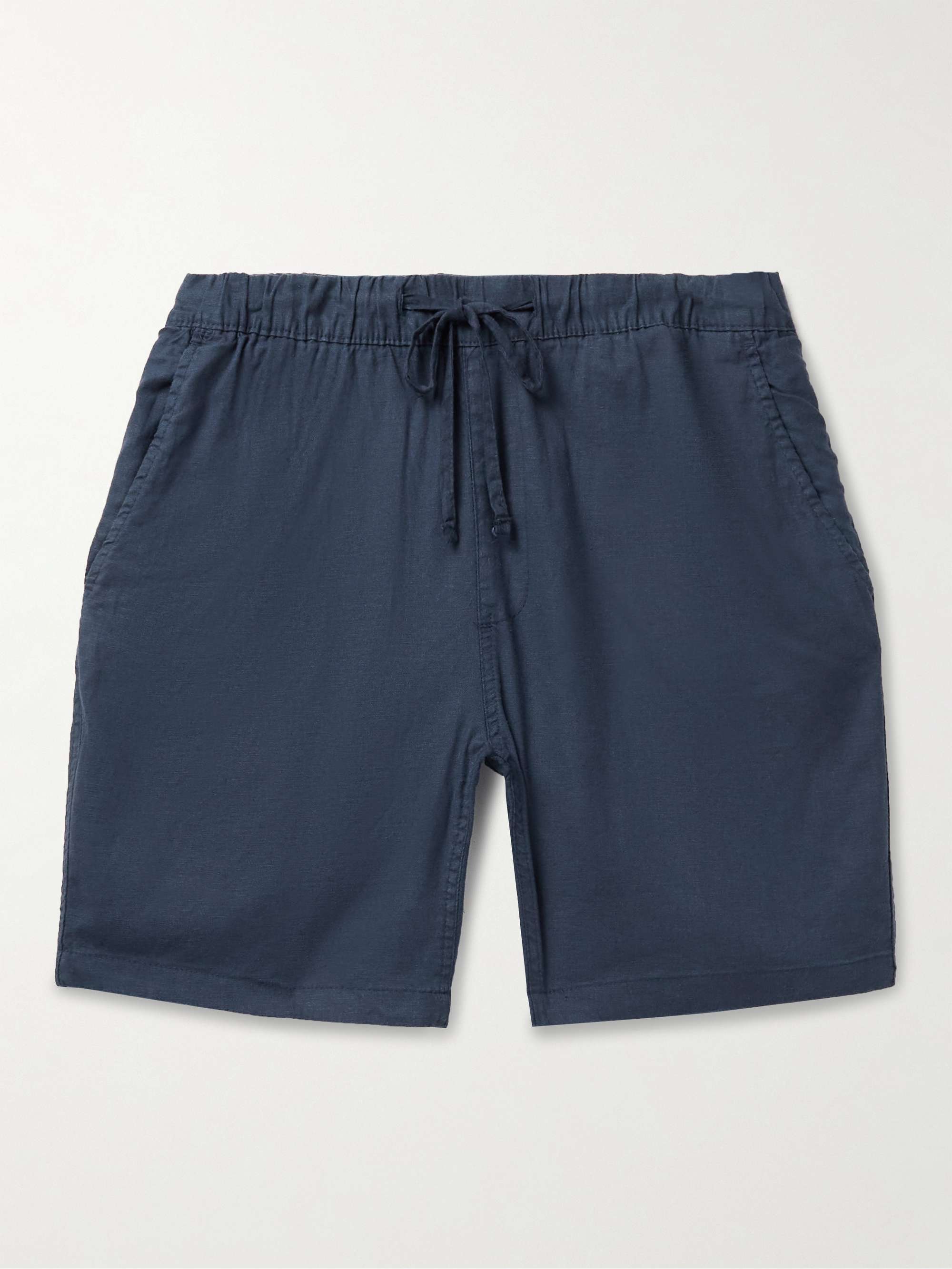 Navy Straight-Leg Linen-Blend Drawstring Shorts | ONIA | MR PORTER