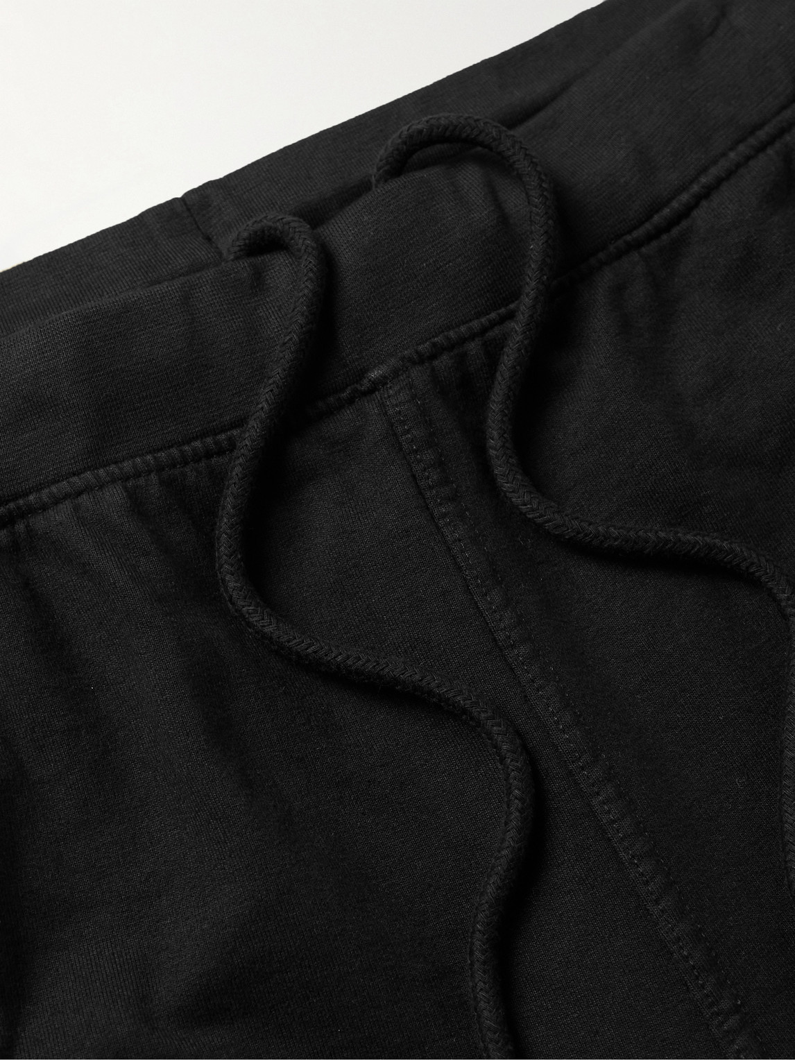 Shop Onia Slim-fit Garment-dyed Cotton-jersey Shorts In Black
