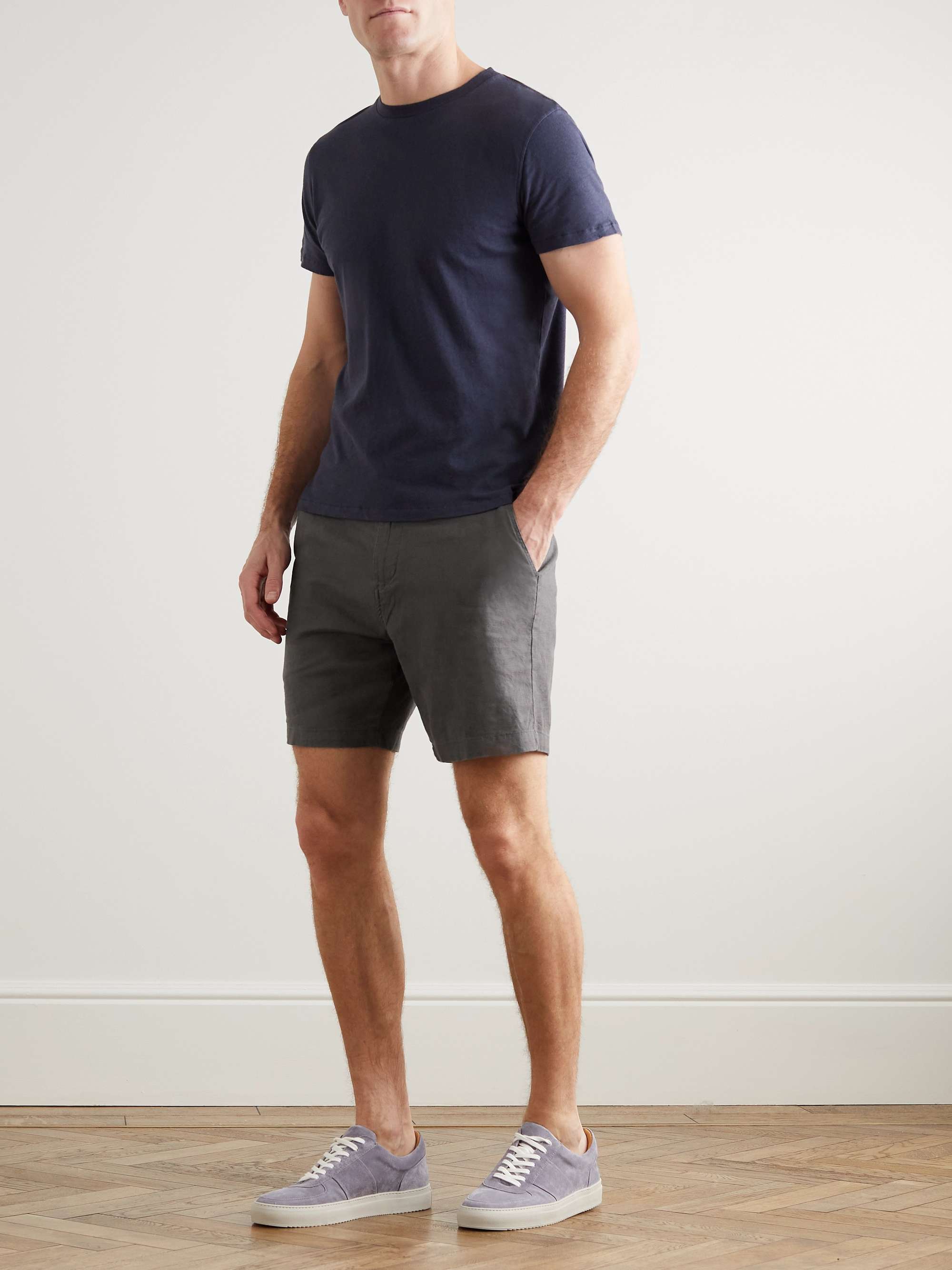 ONIA Traveler Straight-Leg Linen-Blend Bermuda Shorts