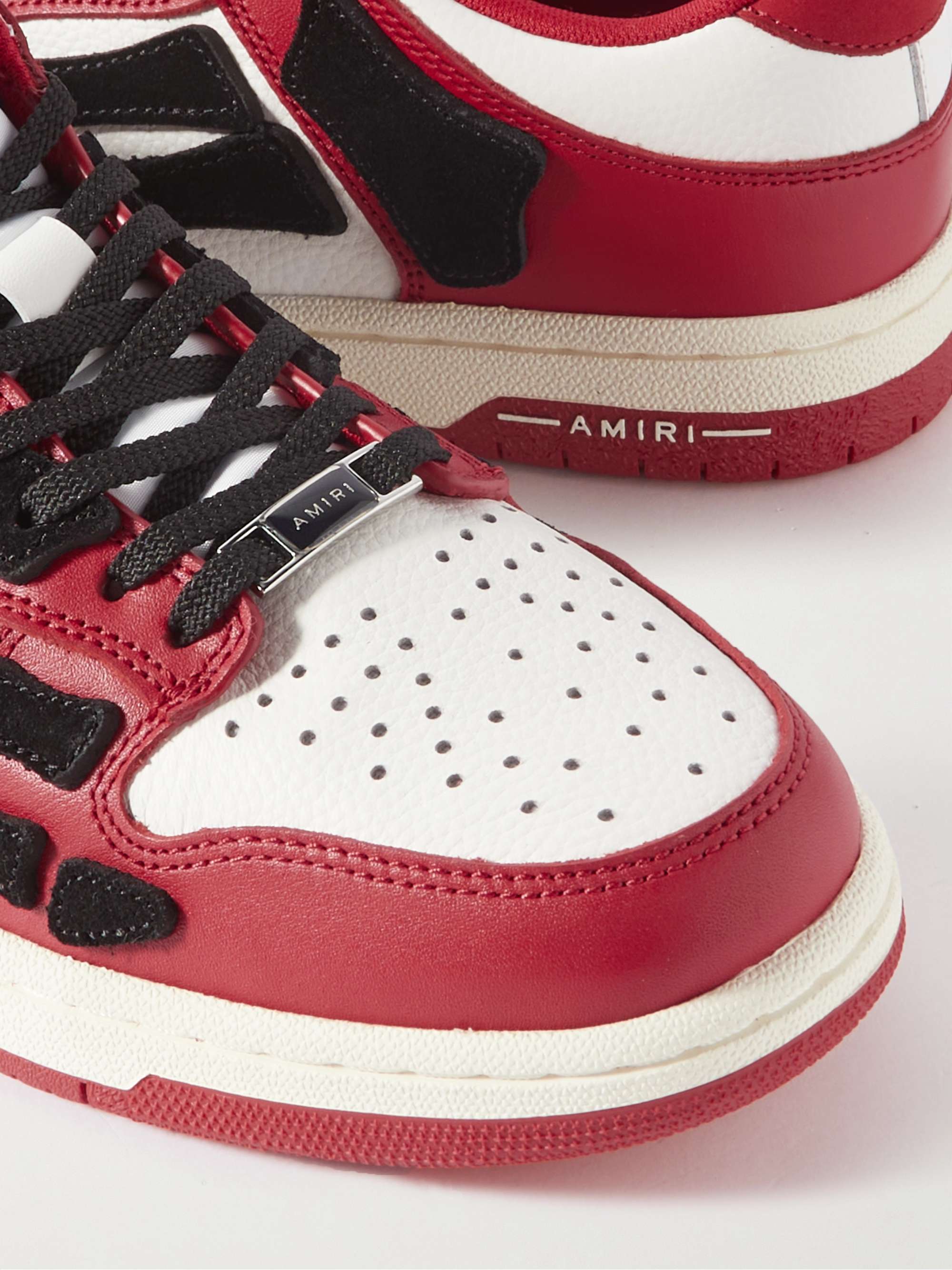 AMIRI Skel-Top Colour-Block Leather Sneakers