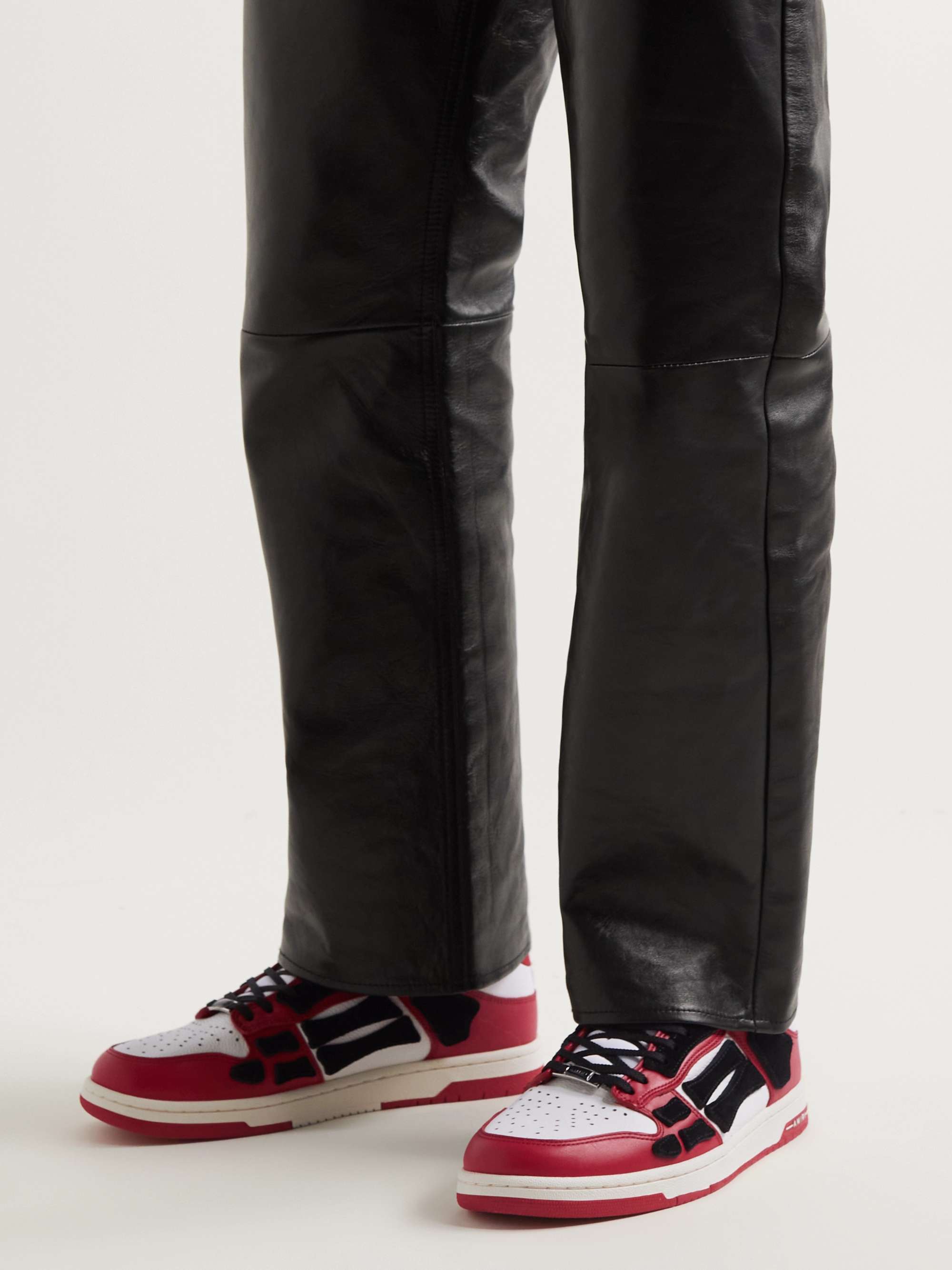 AMIRI Skel-Top Colour-Block Leather Sneakers