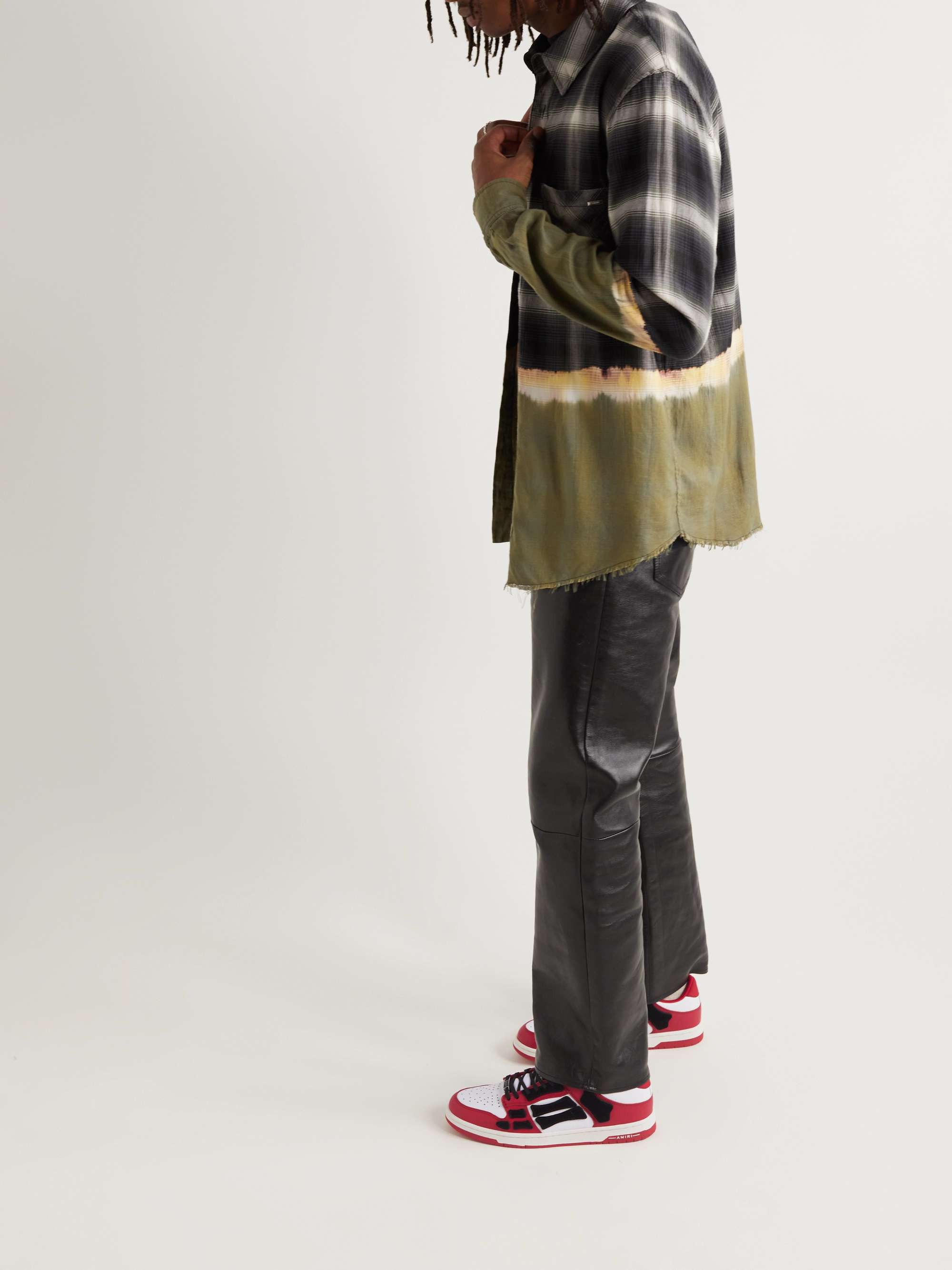 AMIRI Skel-Top Colour-Block Leather Sneakers