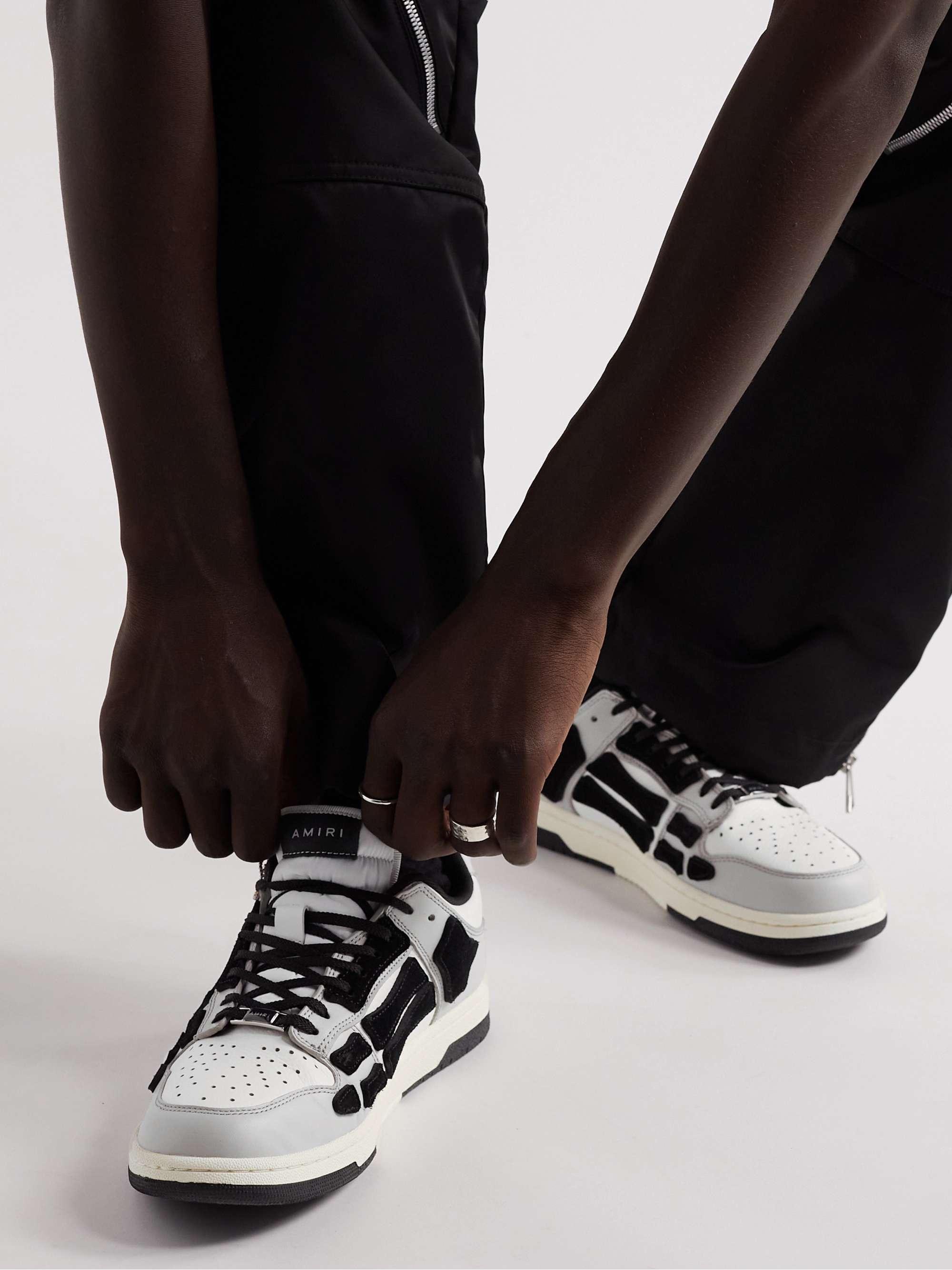 AMIRI Skel-Top Colour-Block Leather Sneakers