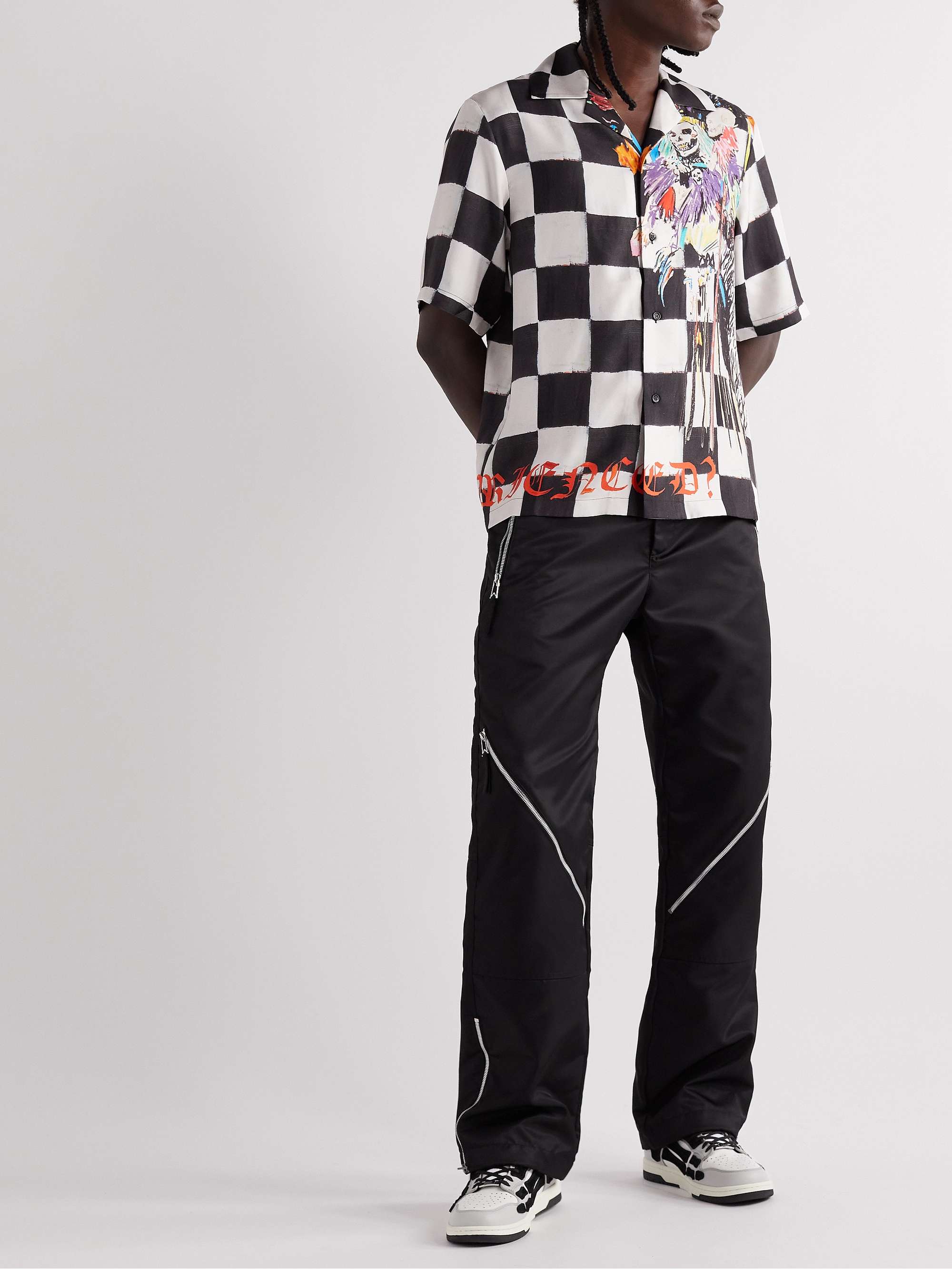 AMIRI Skel-Top Colour-Block Leather Sneakers