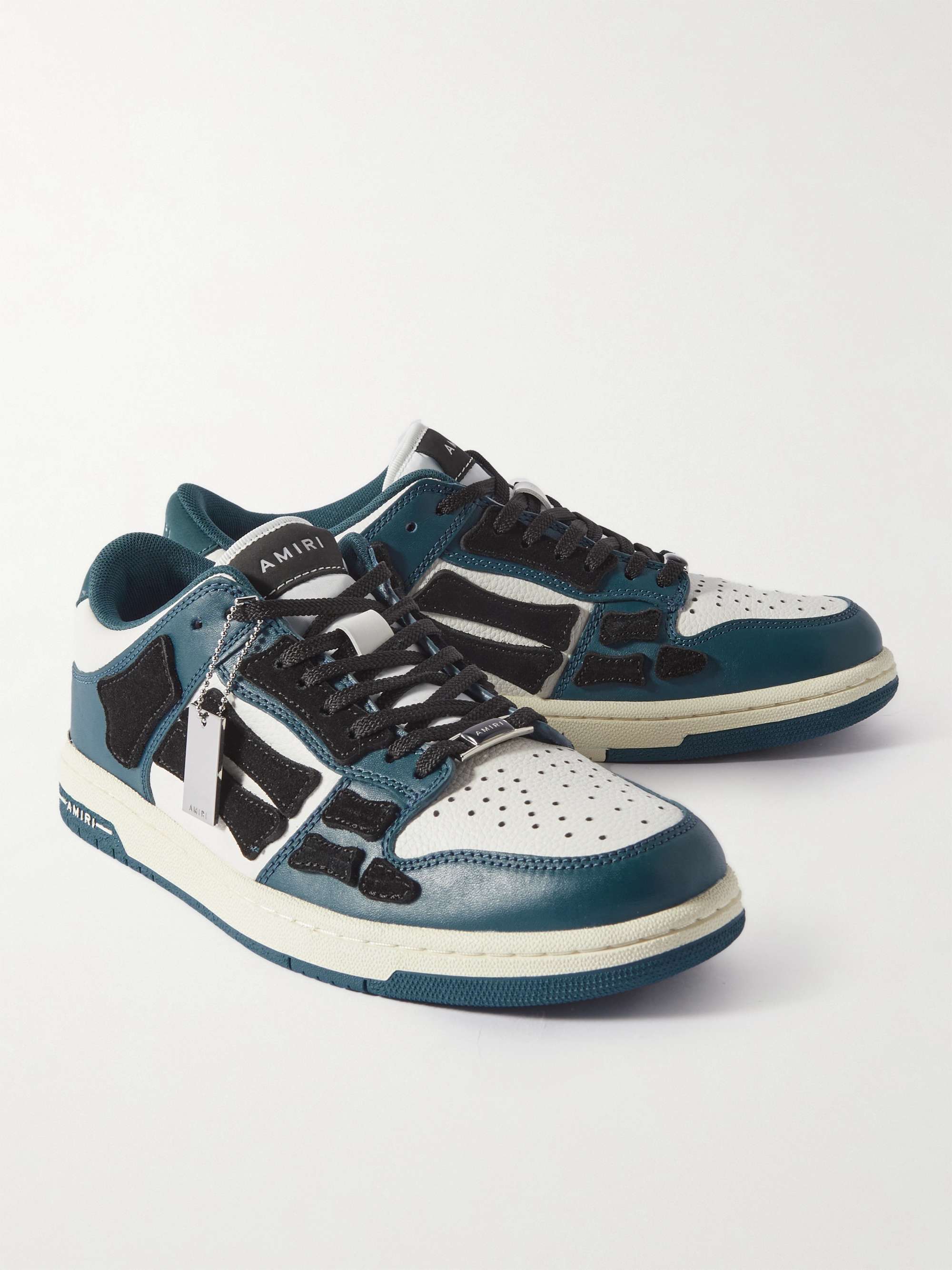 AMIRI Skel-Top Colour-Block Leather Sneakers