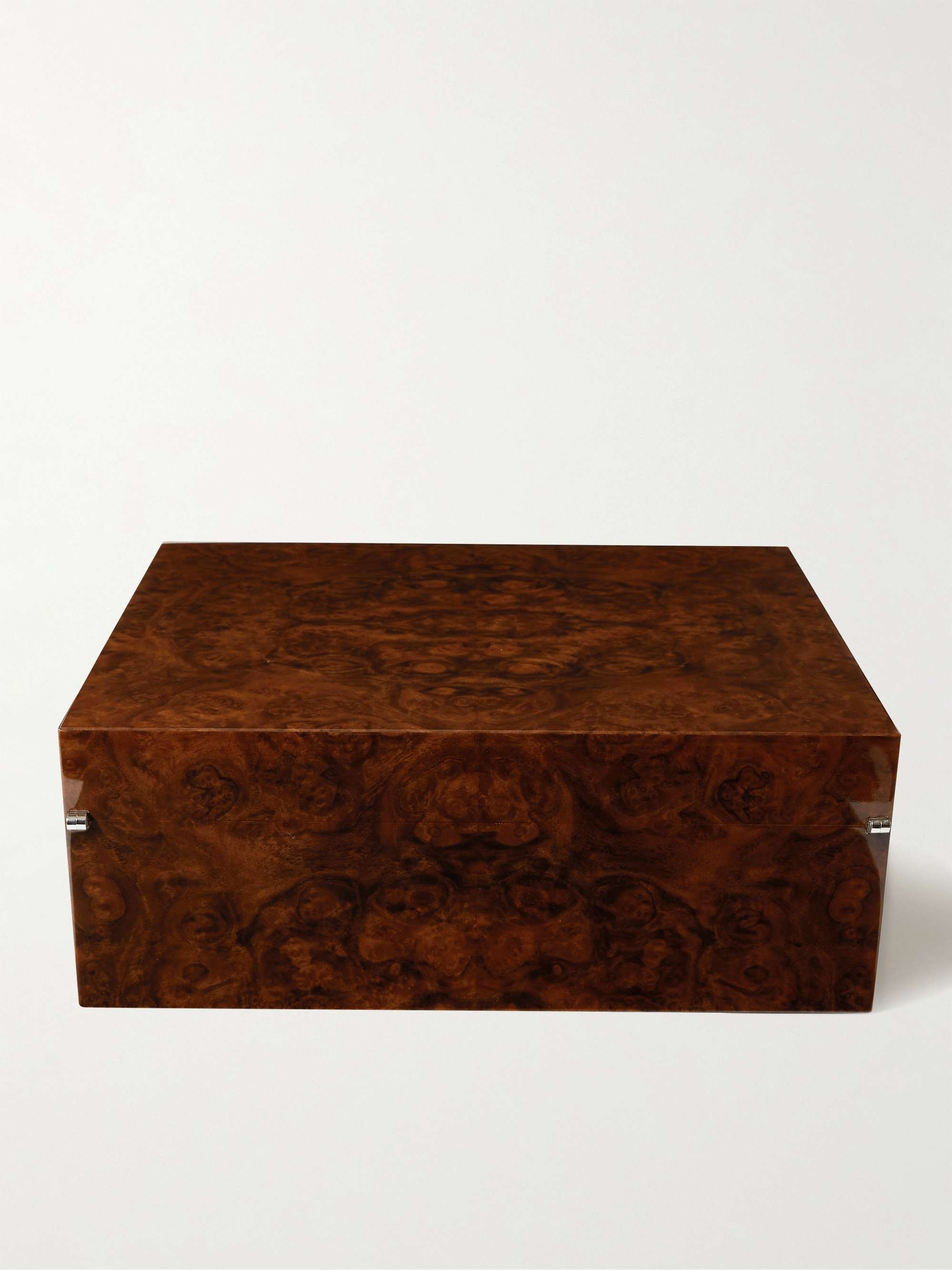 PURDEY Marquetry Wood and Silver Shot Box