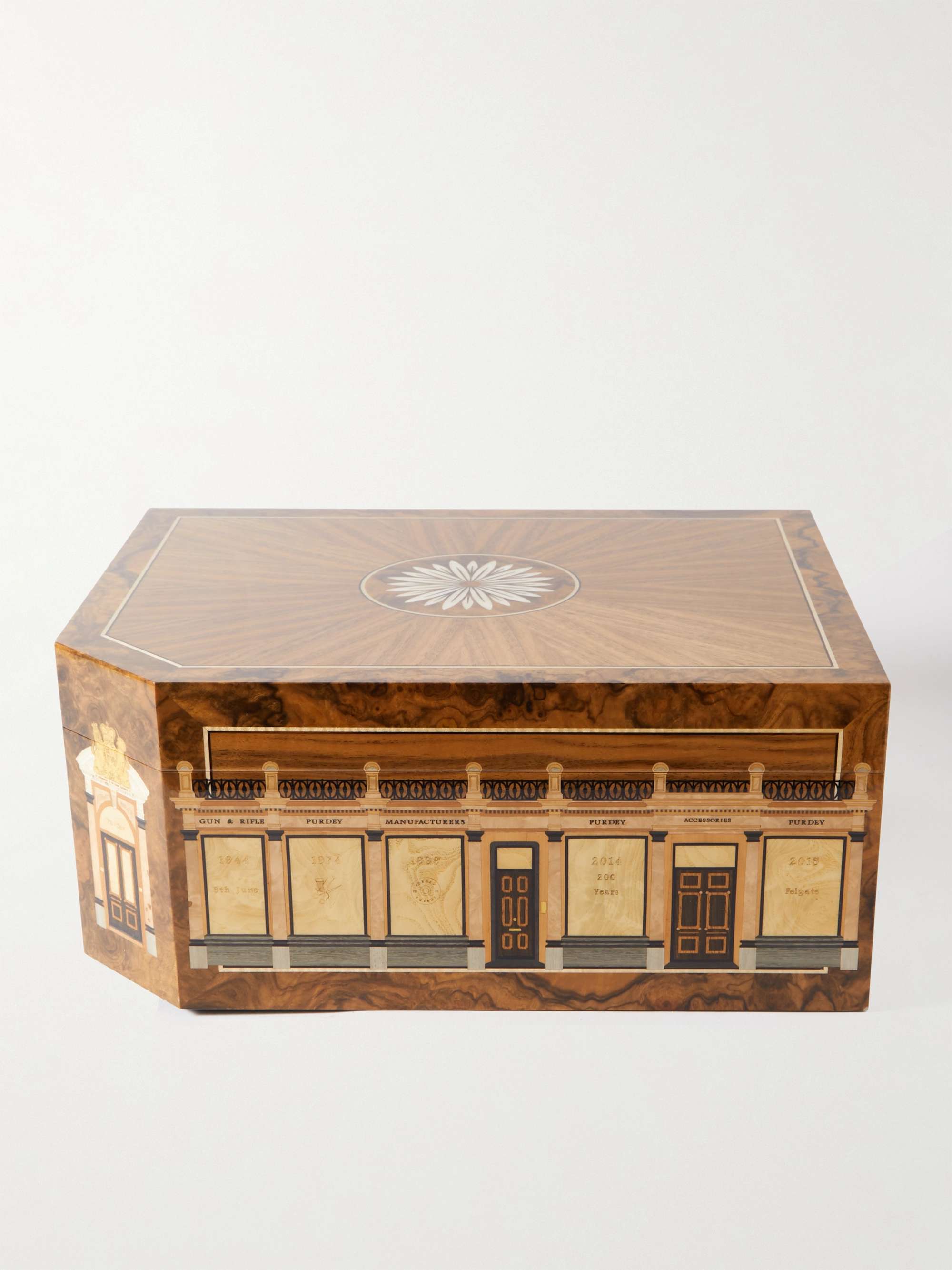 PURDEY Audley House Wood Marquetry Humidor Box