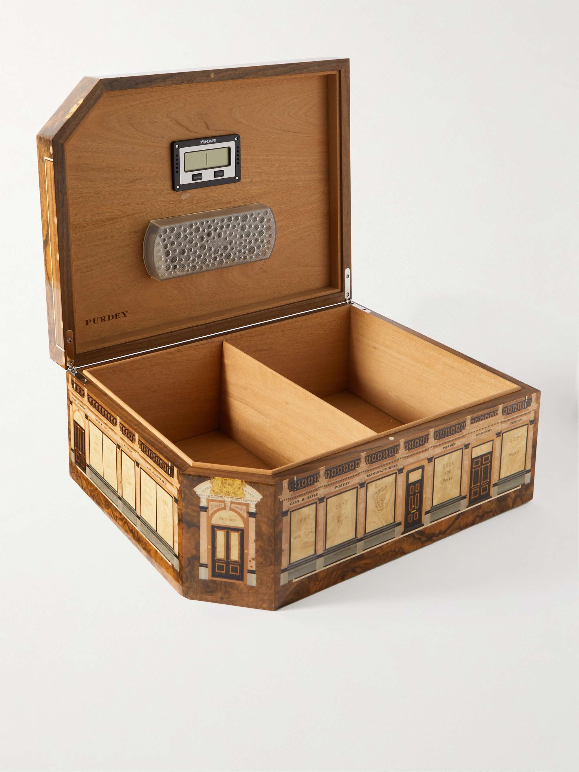 PURDEY Audley House Wood Marquetry Humidor Box