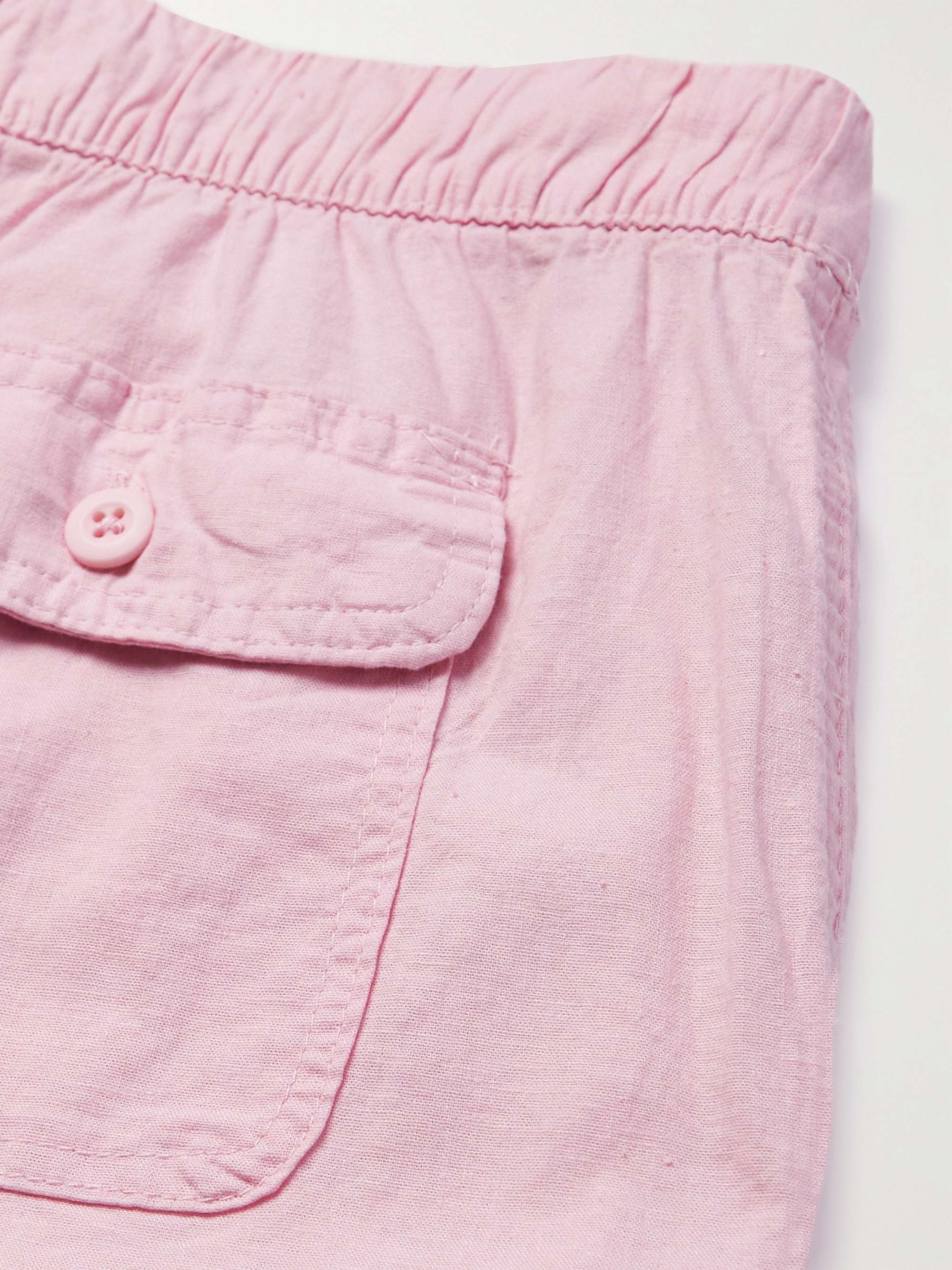 ONIA Straight-Leg Linen Drawstring Shorts