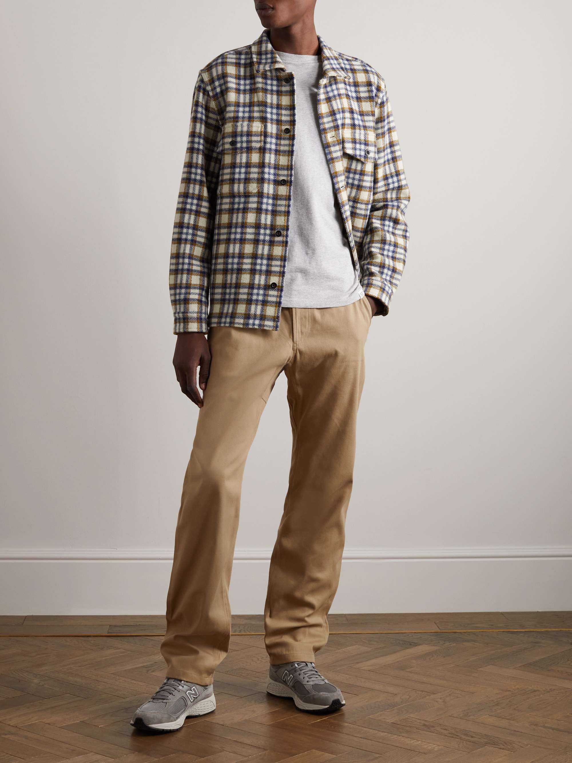 Chuck Straight-Leg Cotton and Wool-Blend Trousers