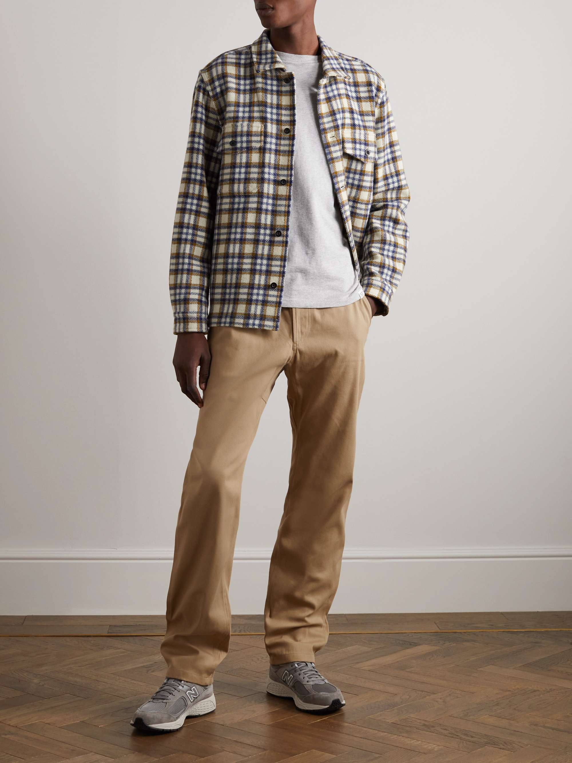 A.P.C. Chuck Straight-Leg Cotton and Wool-Blend Trousers