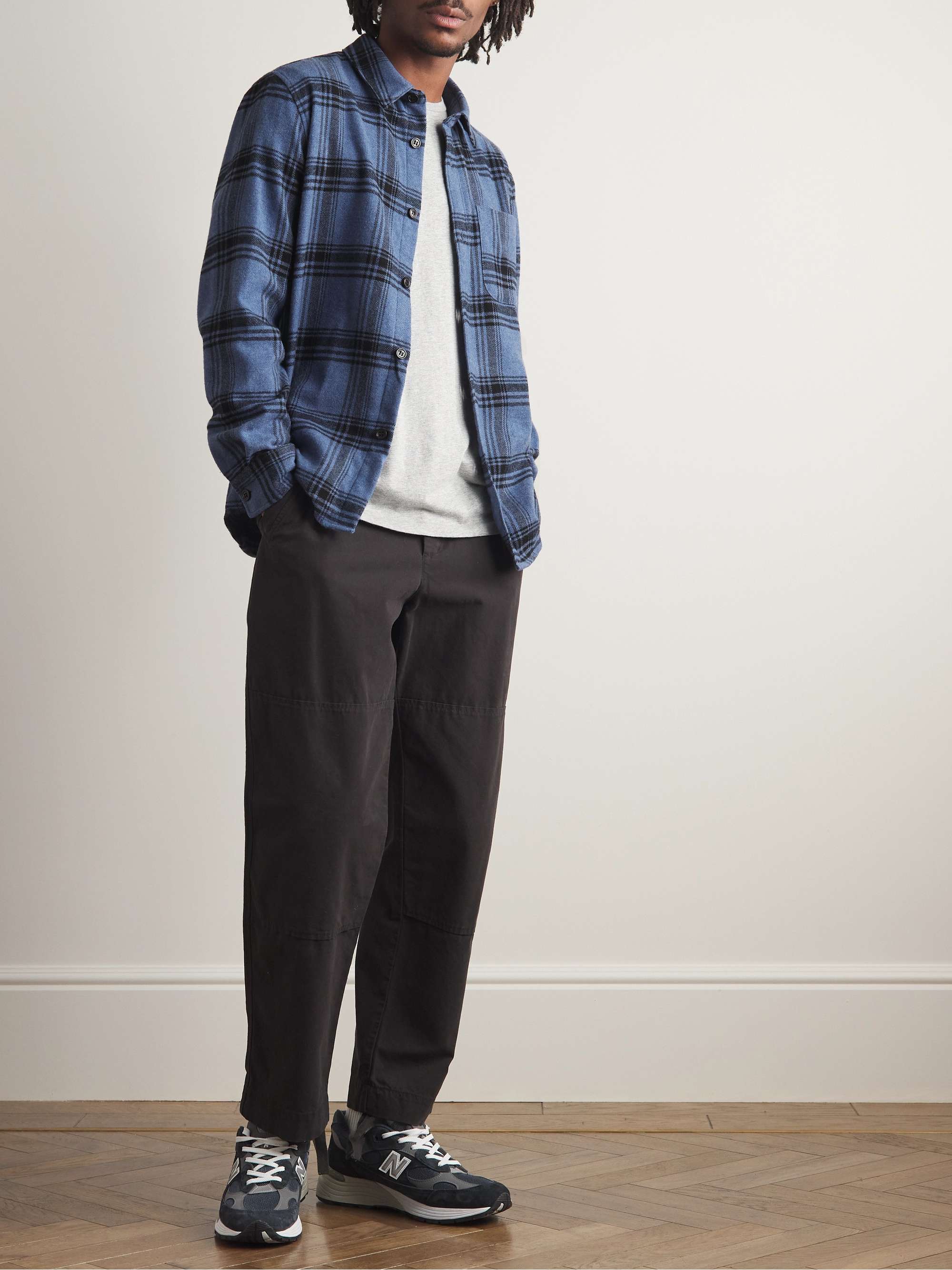 A.P.C. Trek Checked Cotton-Blend Flannel Shirt
