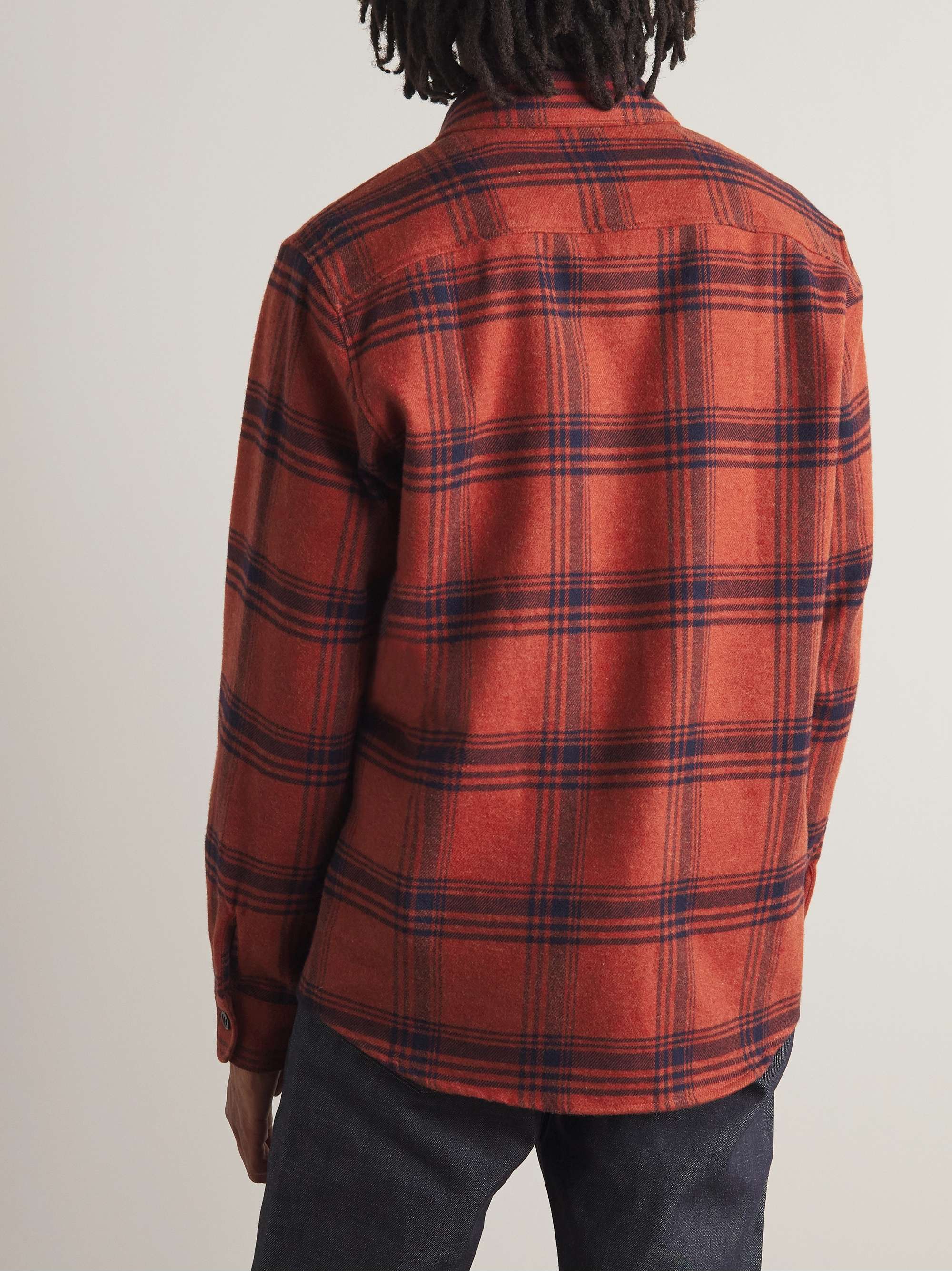 A.P.C. Trek Checked Cotton-Blend Flannel Shirt