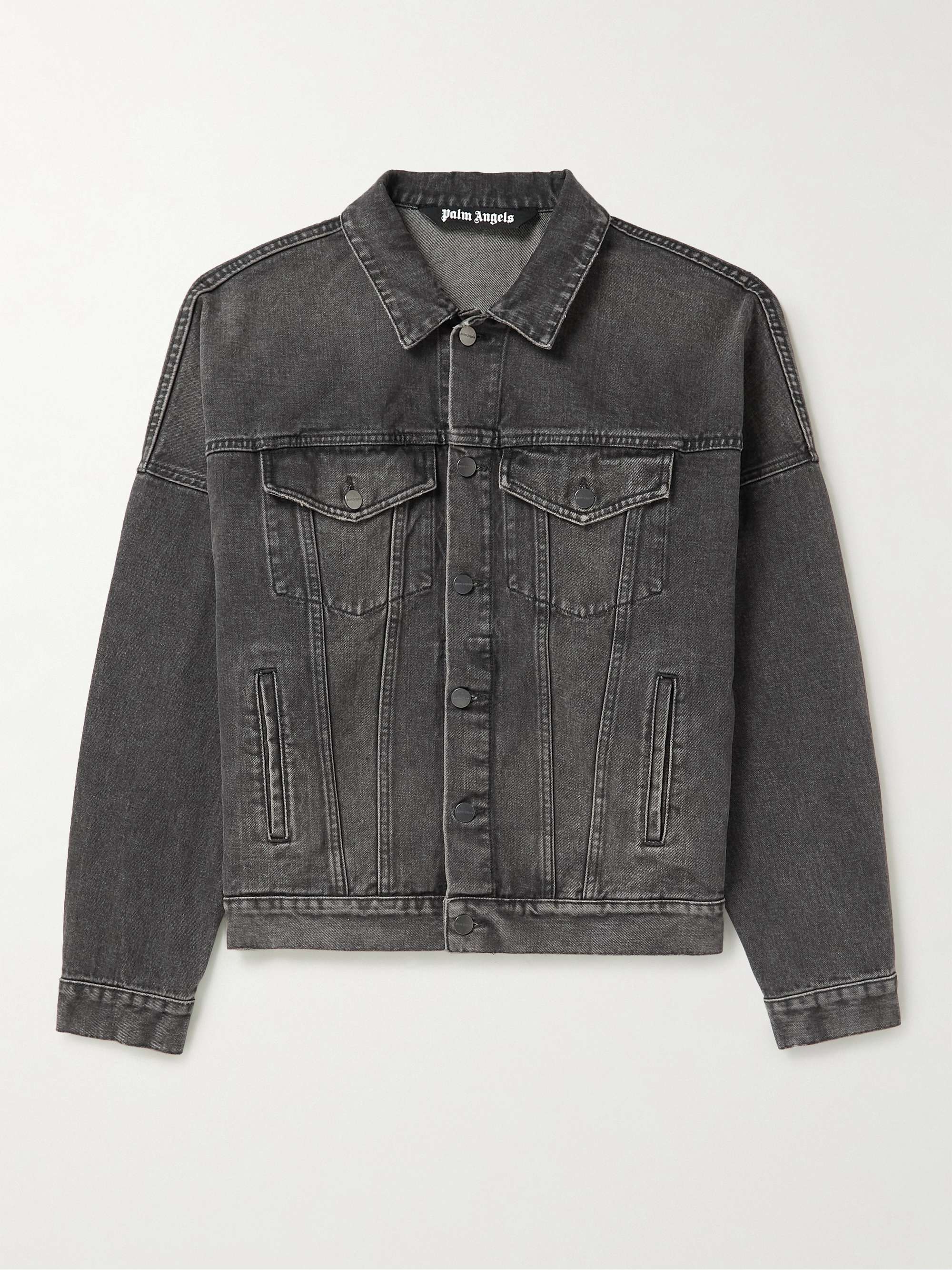 PALM ANGELS Logo-Print Denim Jacket for Men | MR PORTER