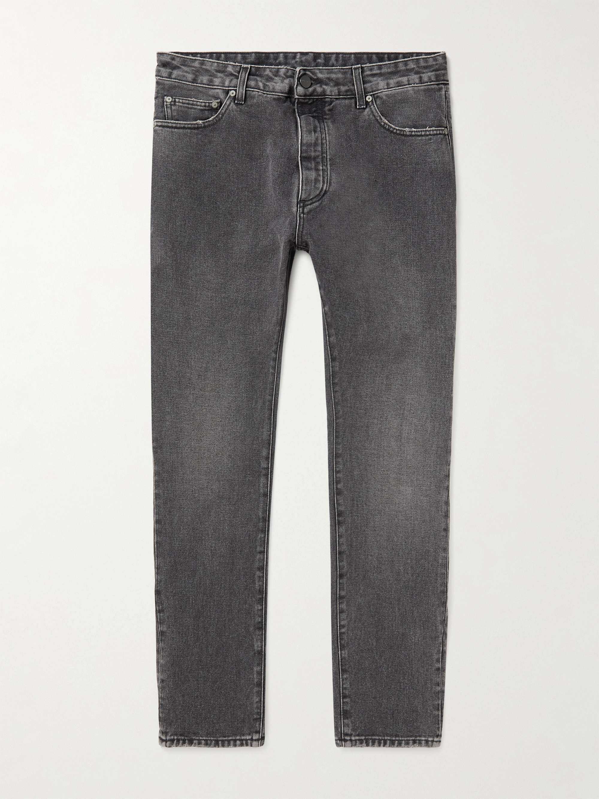 Gray Slim-Fit Logo-Print Jeans | PALM ANGELS | MR PORTER