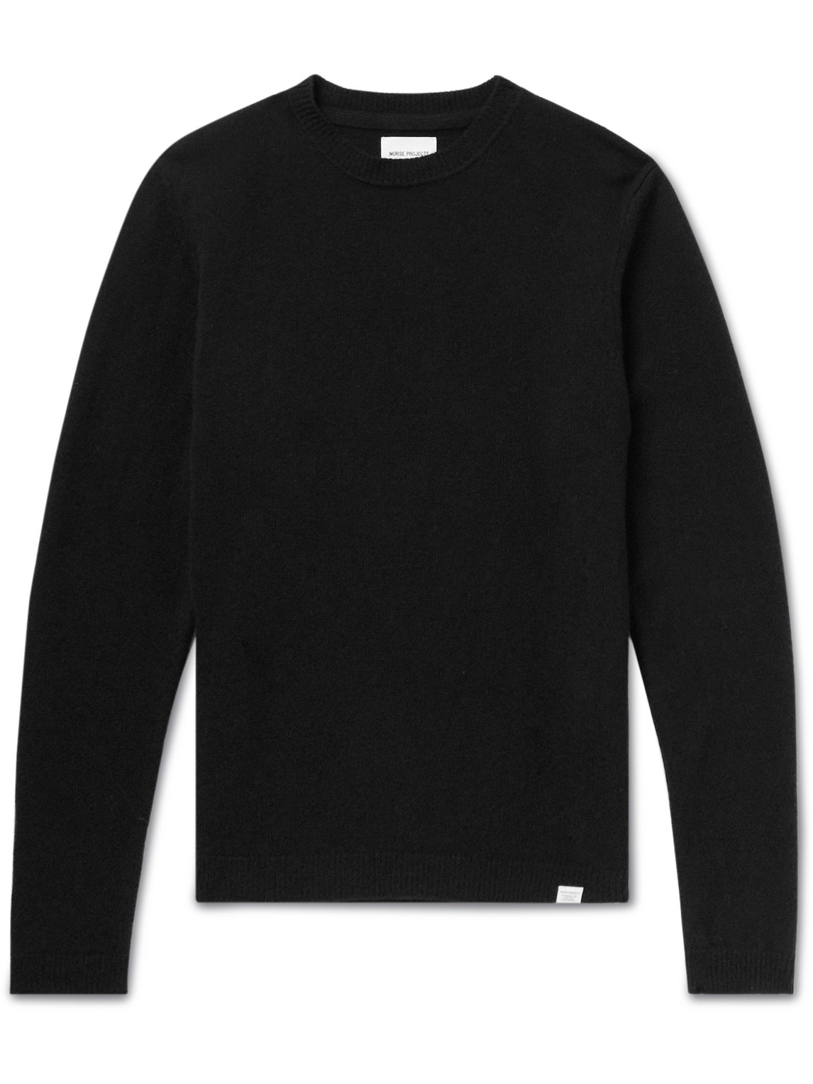 Norse Projects Sigfred Brushed-wool Jumper In Black