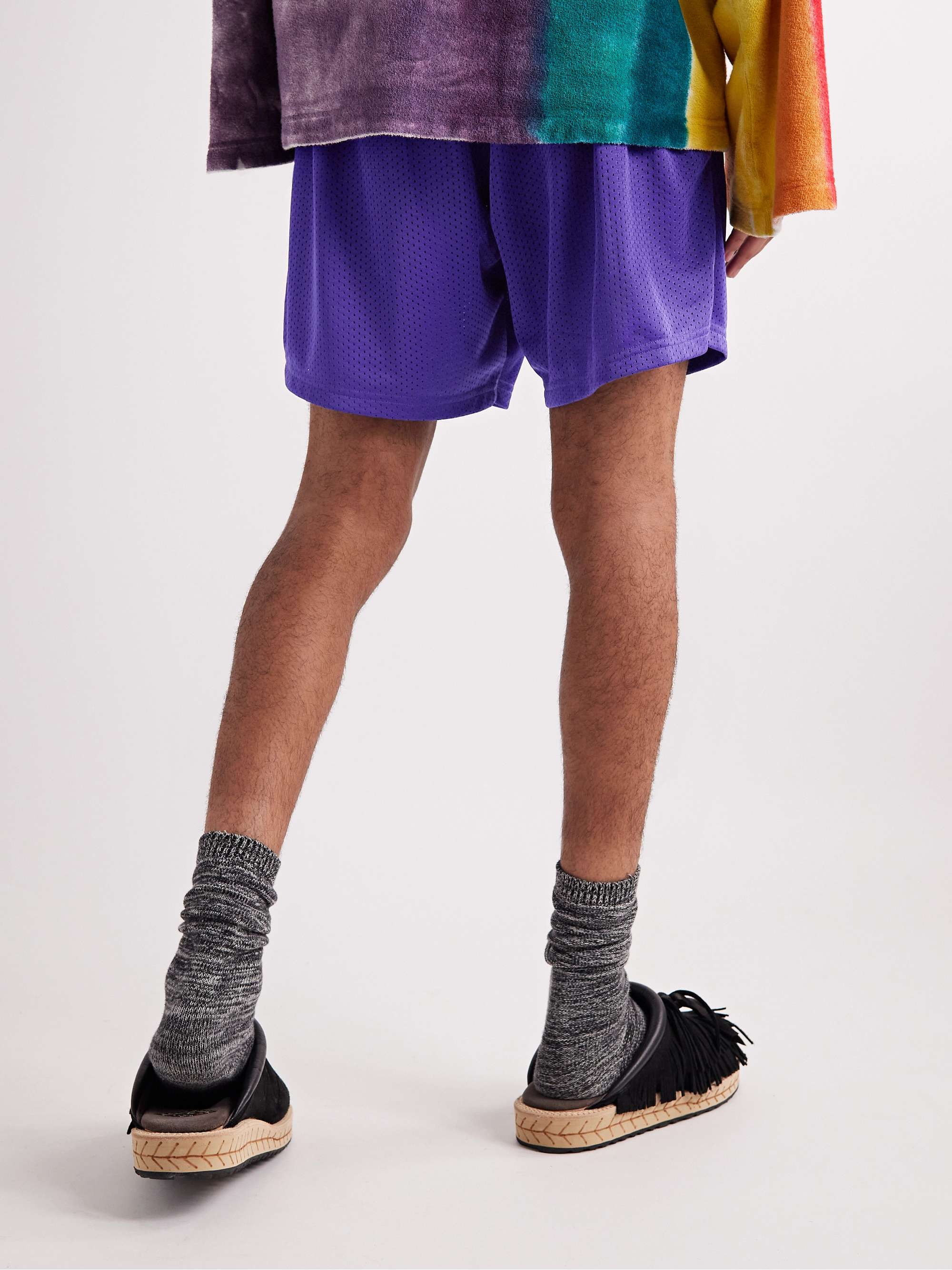 THROWING FITS StraightLeg LogoPrint Mesh Shorts for Men MR PORTER