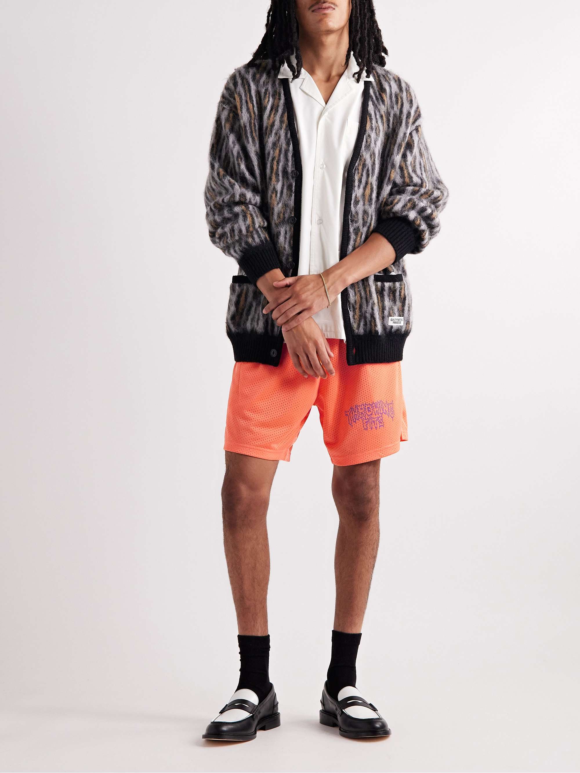 THROWING FITS StraightLeg LogoPrint Mesh Shorts for Men MR PORTER