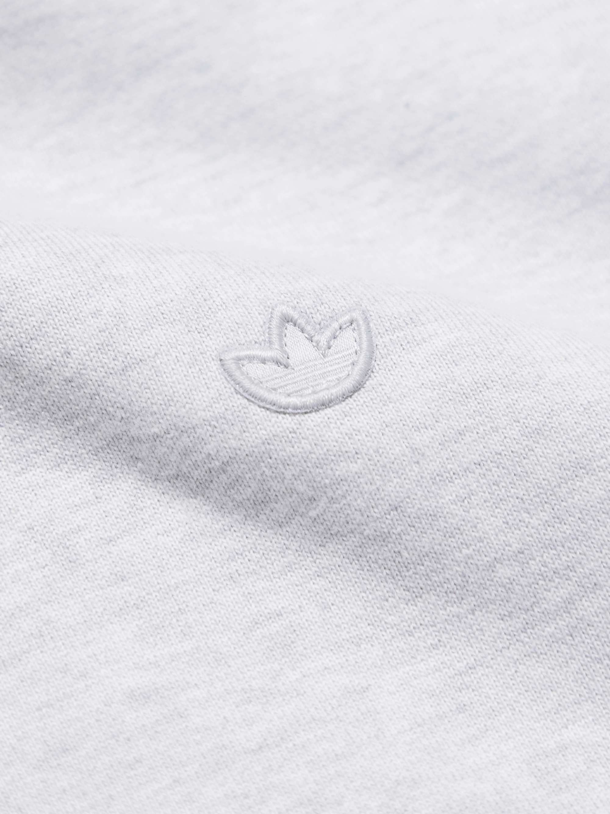 ADIDAS ORIGINALS Logo-Embroidered Recycled Cotton-Blend Jersey Hoodie ...