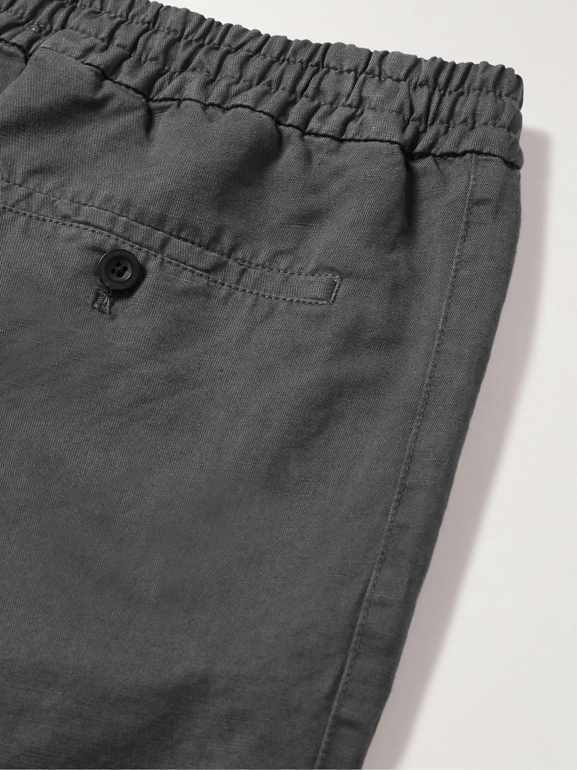 MR P. Straight-Leg Cotton and Linen-Blend Drawstring Shorts