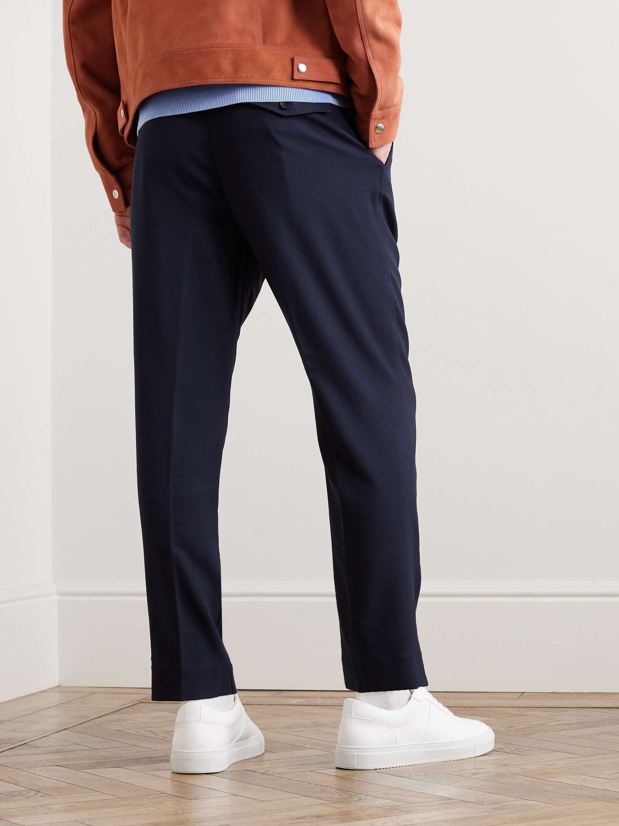 MR P. Tapered Pleated Woven Trousers