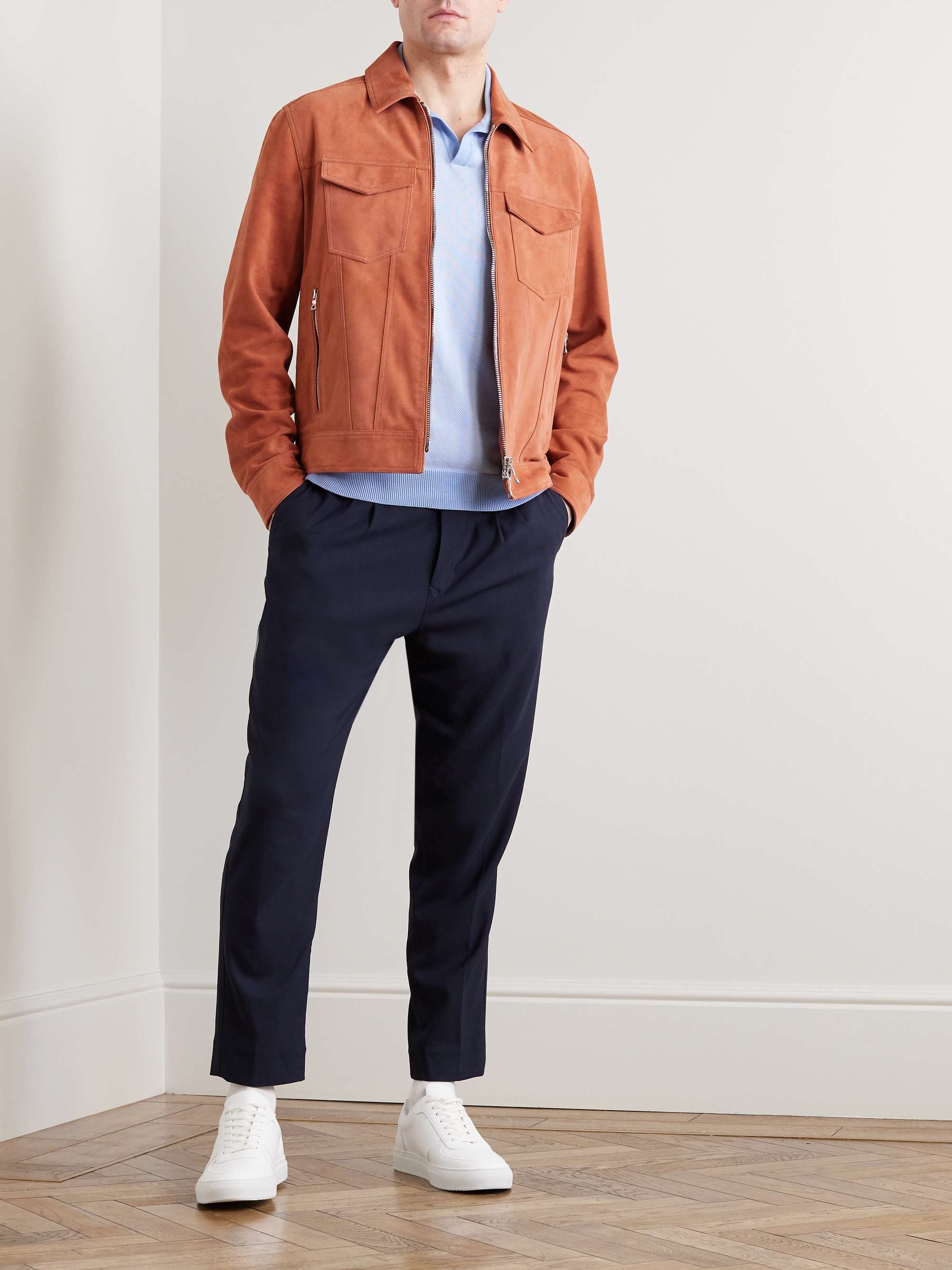 MR P. Tapered Pleated Woven Trousers