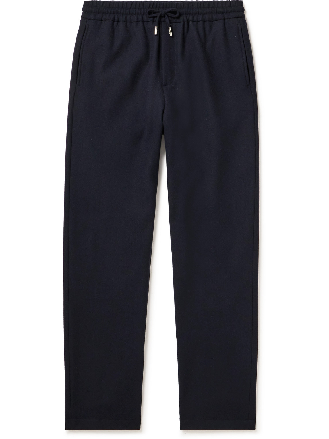 Mr P Tapered Virgin Wool-blend Sweatpants In Blue