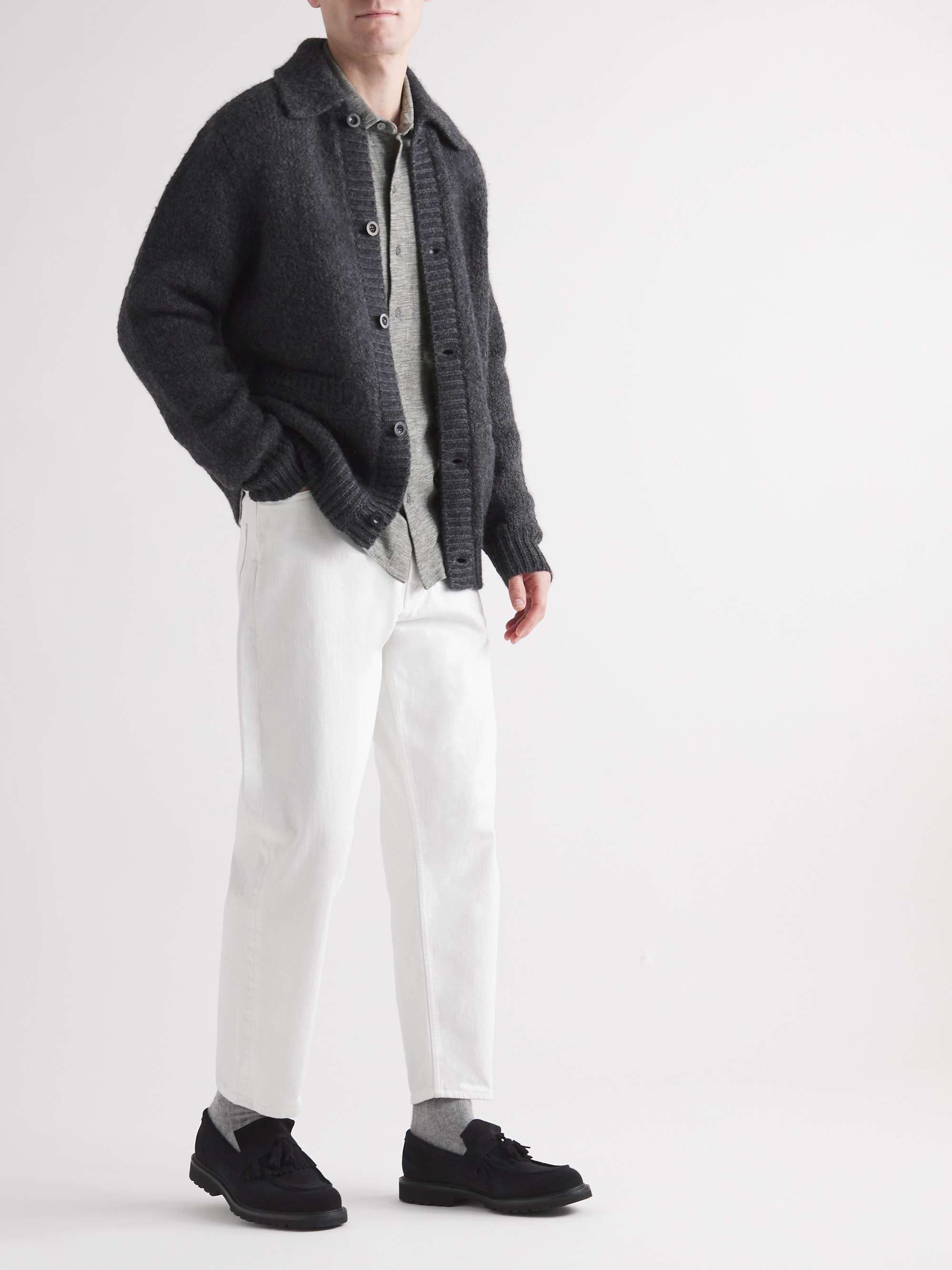 MR P. Mélange Organic Cotton-Piqué Shirt