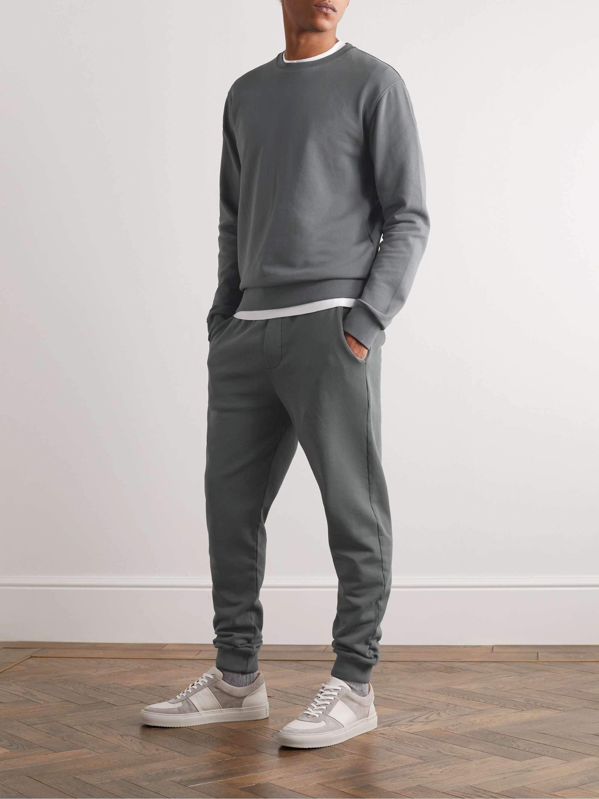 Tapered Cotton-Jersey Sweatpants