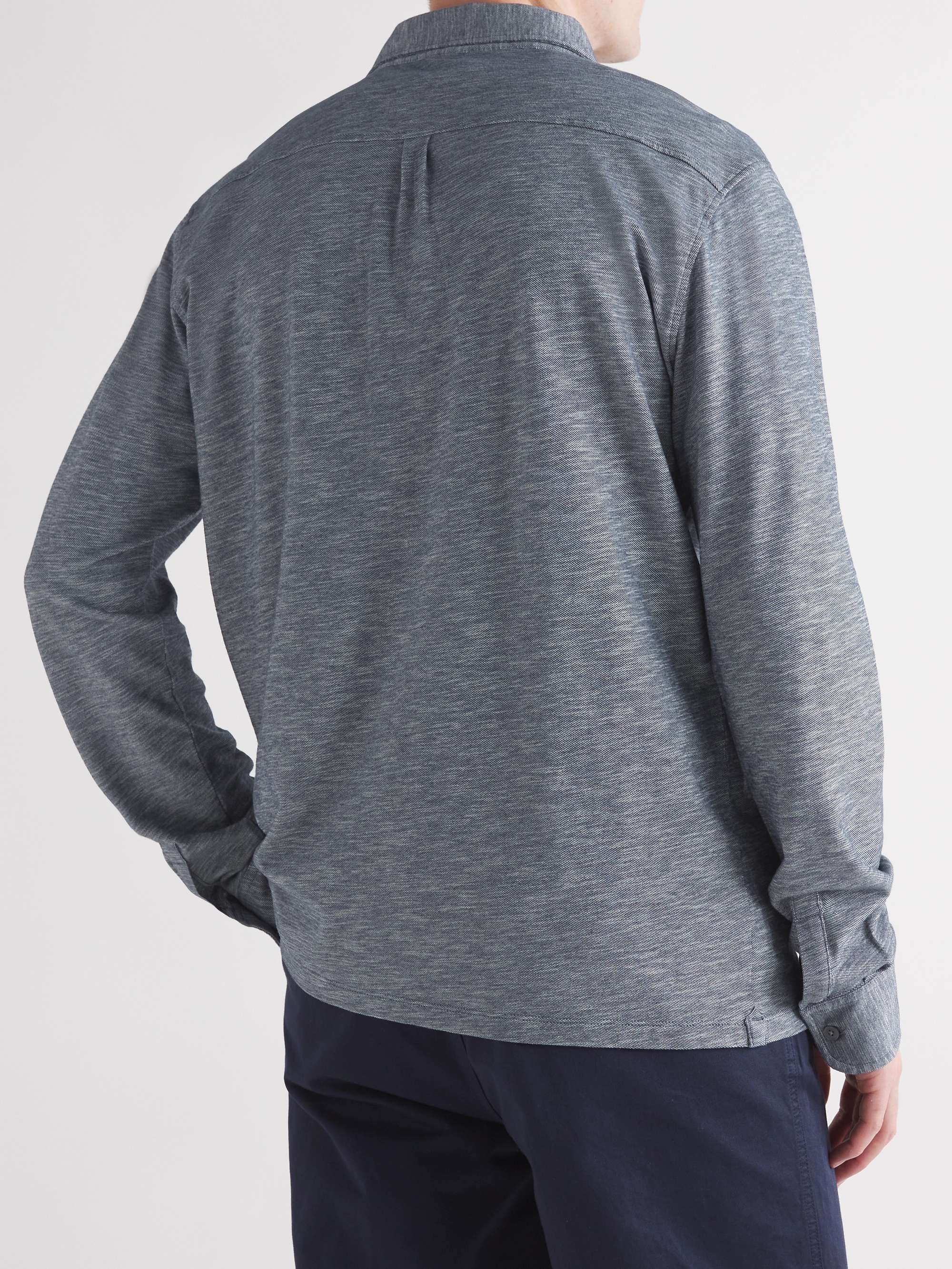 MR P. Mélange Organic Cotton-Piqué Shirt