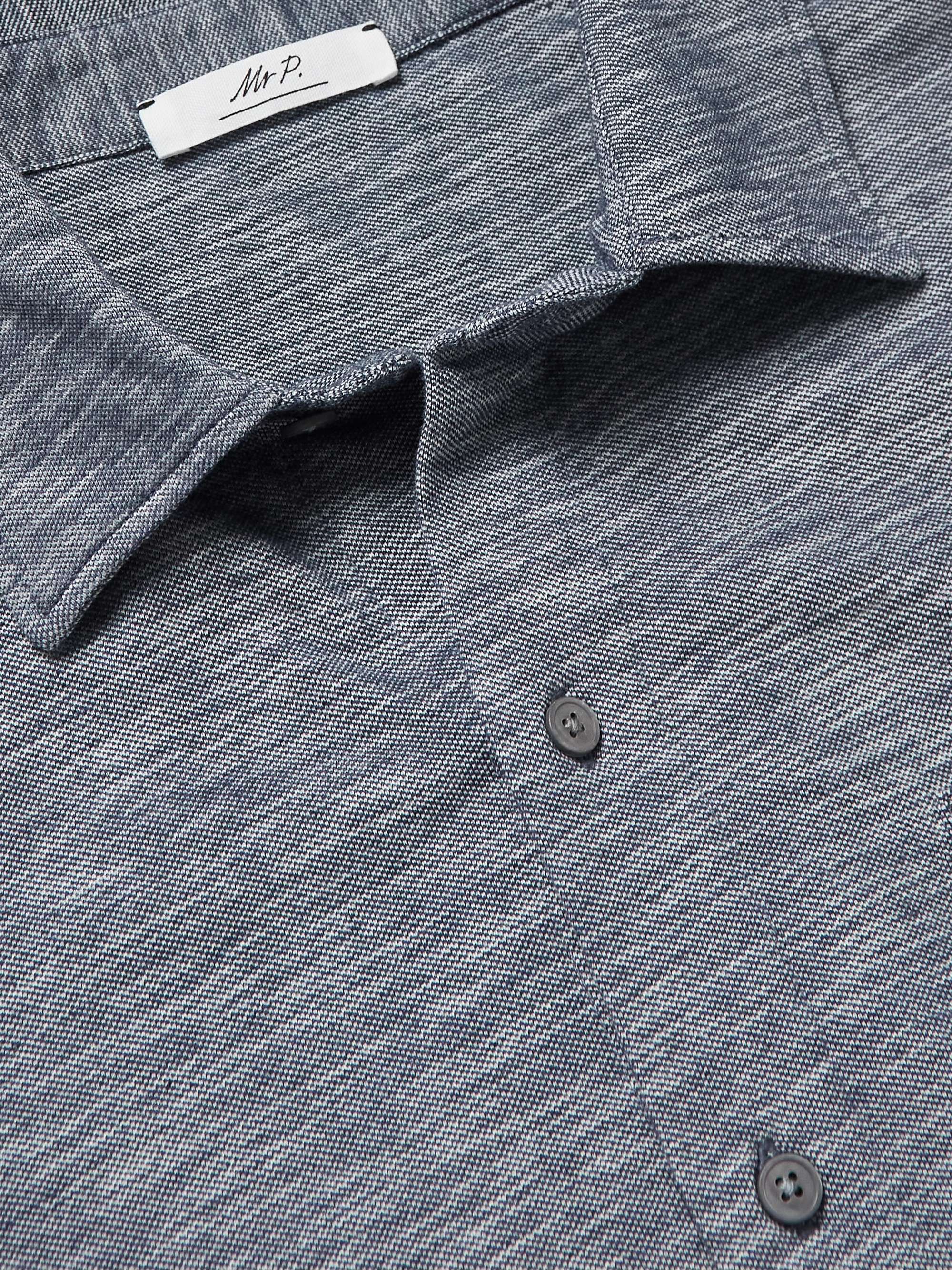 MR P. Mélange Organic Cotton-Piqué Shirt