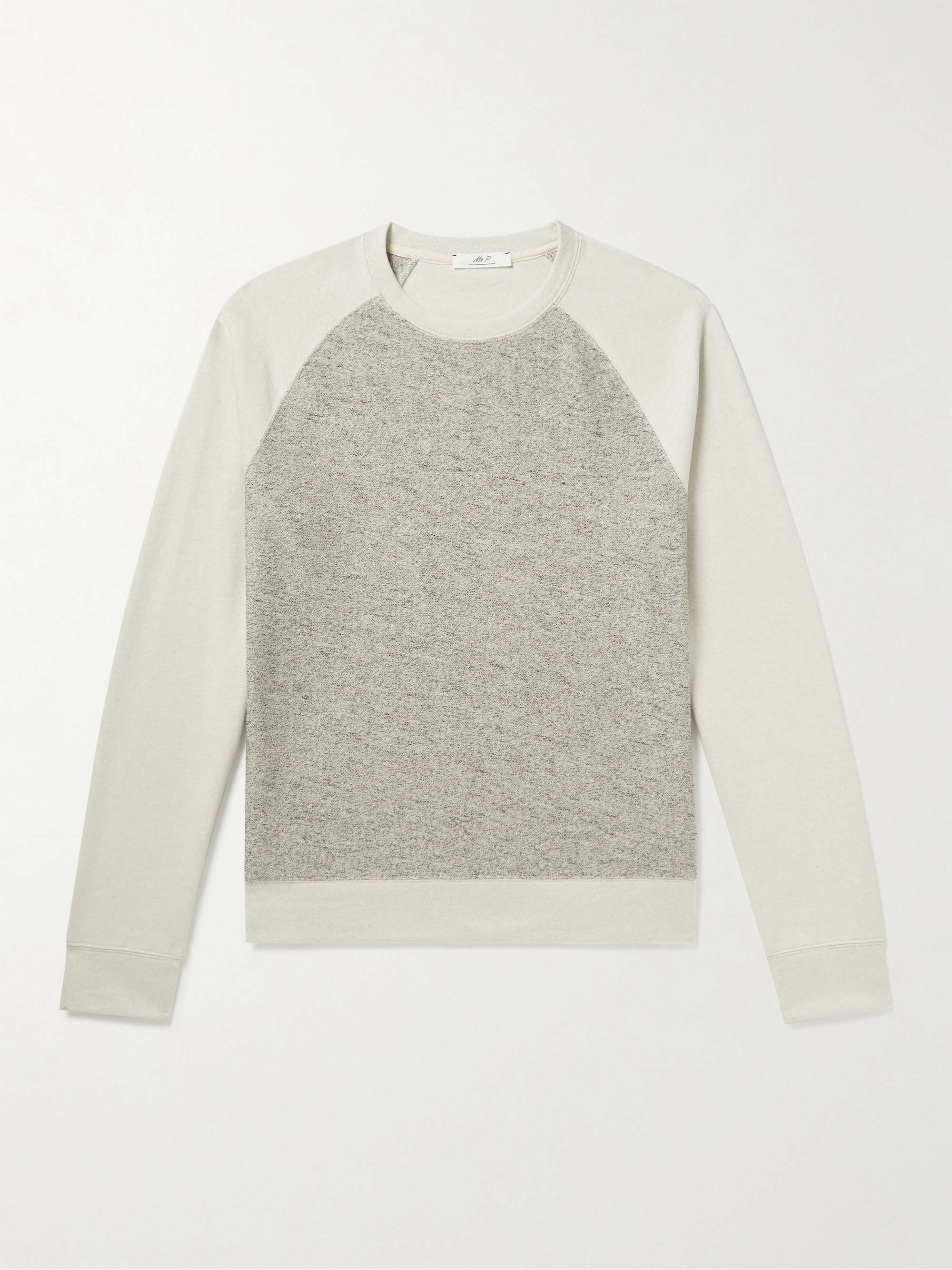 Mr P. Panelled Cotton blend Sweatshirt Men Gray Sweats XXS