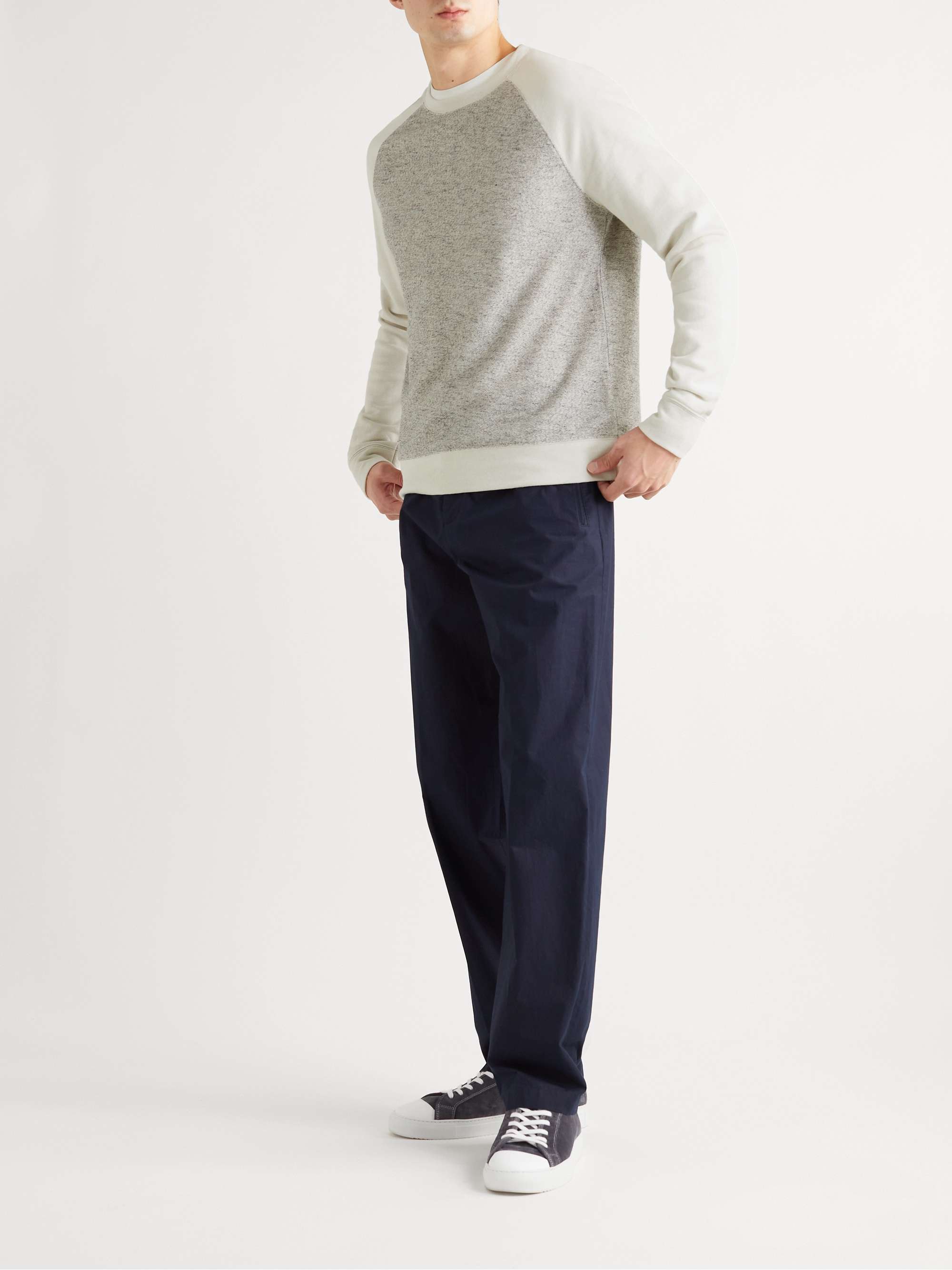 MR P. Panelled Cotton-Blend Sweatshirt