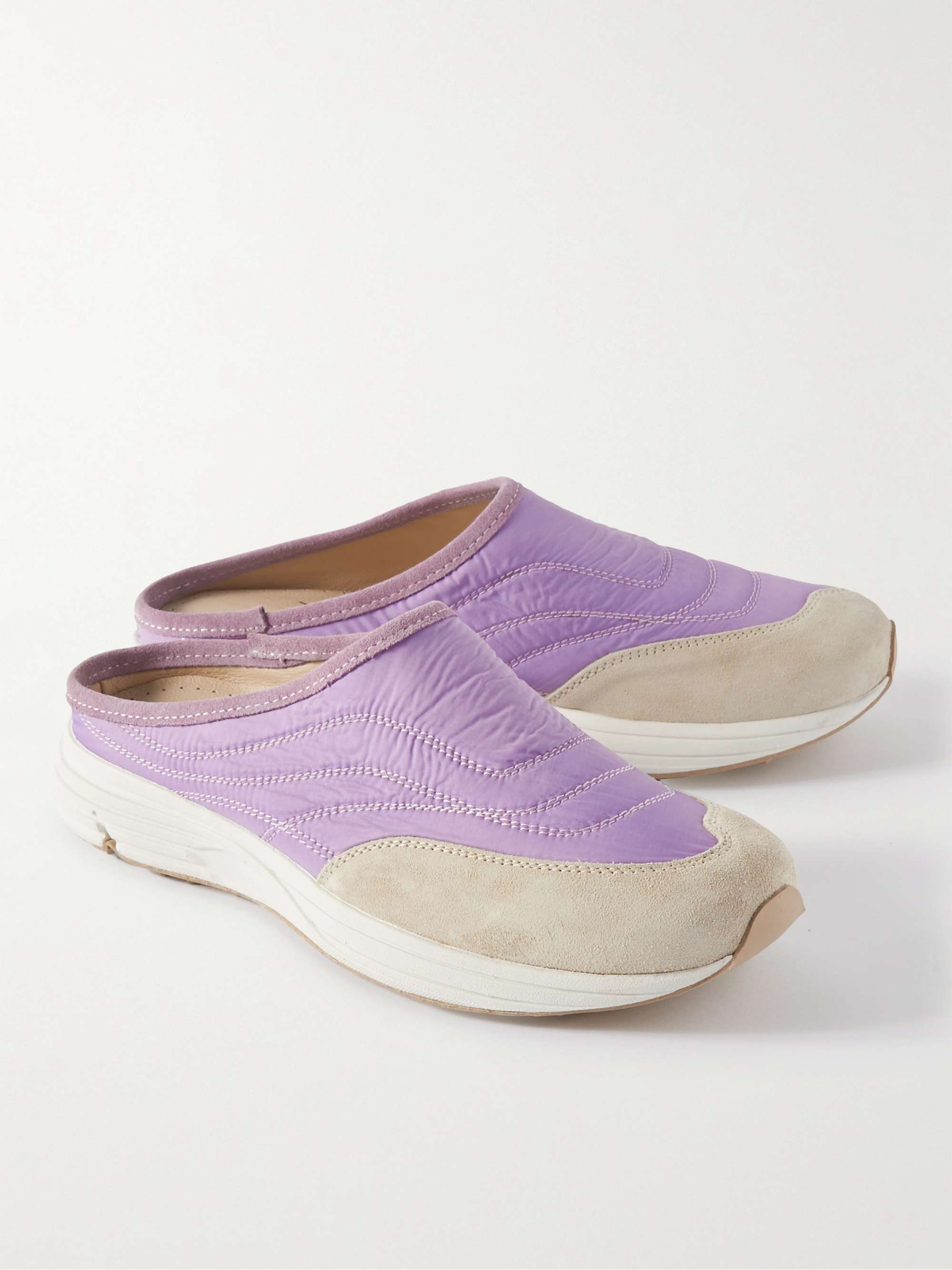 DIEMME Maggiore Slip-On Suede-Trimmed Nylon Sneakers