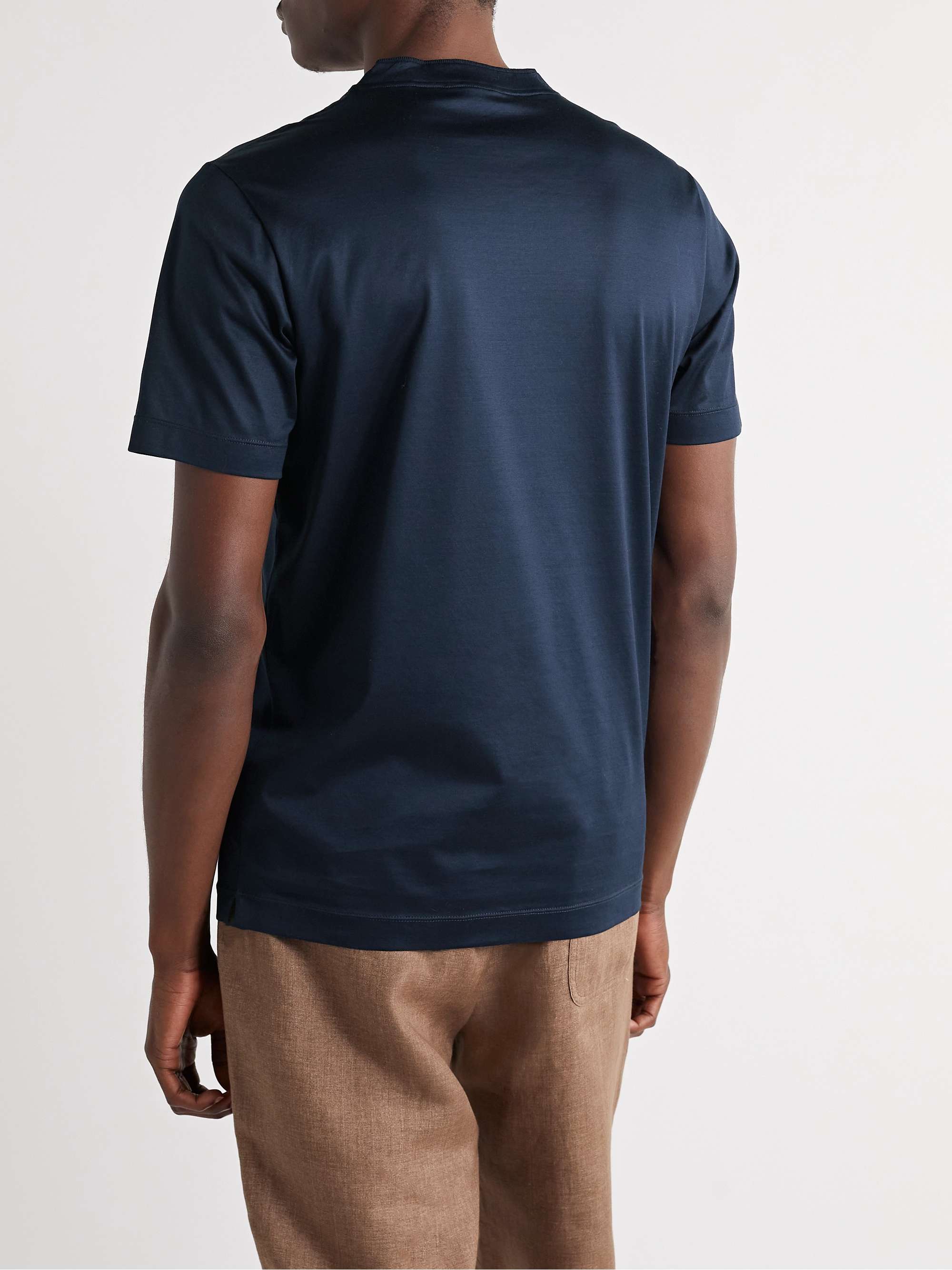 CANALI Slim-Fit Mercerised Cotton-Jersey T-Shirt
