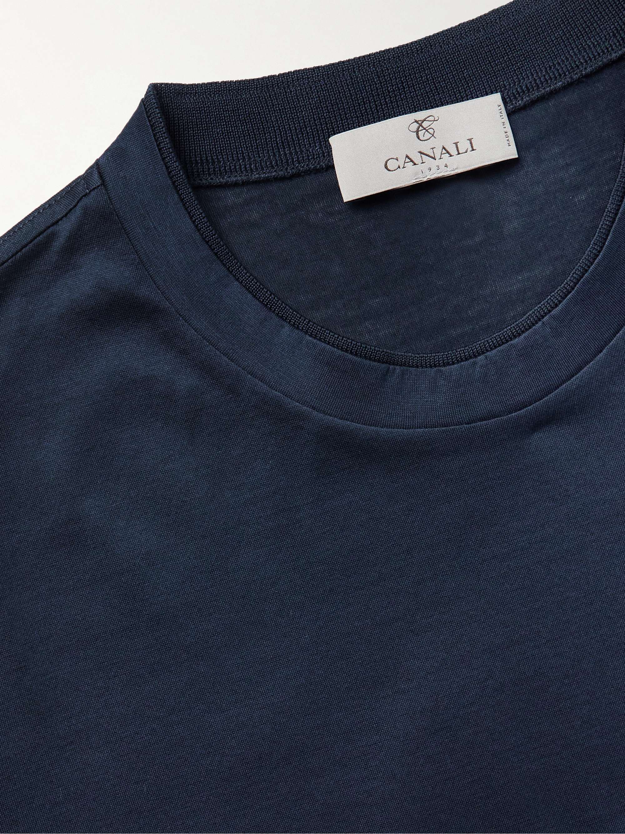 CANALI Slim-Fit Mercerised Cotton-Jersey T-Shirt