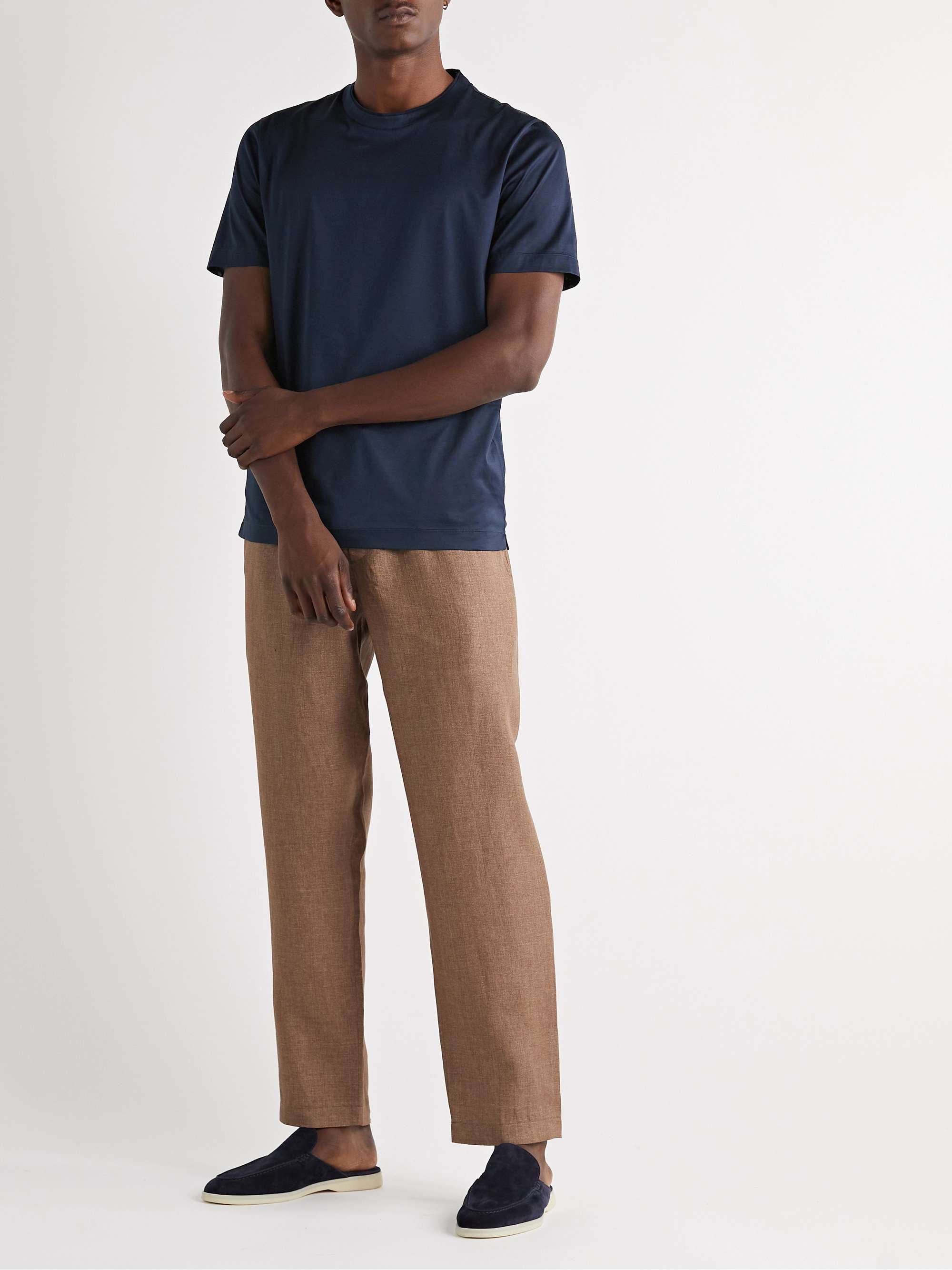 CANALI Slim-Fit Mercerised Cotton-Jersey T-Shirt