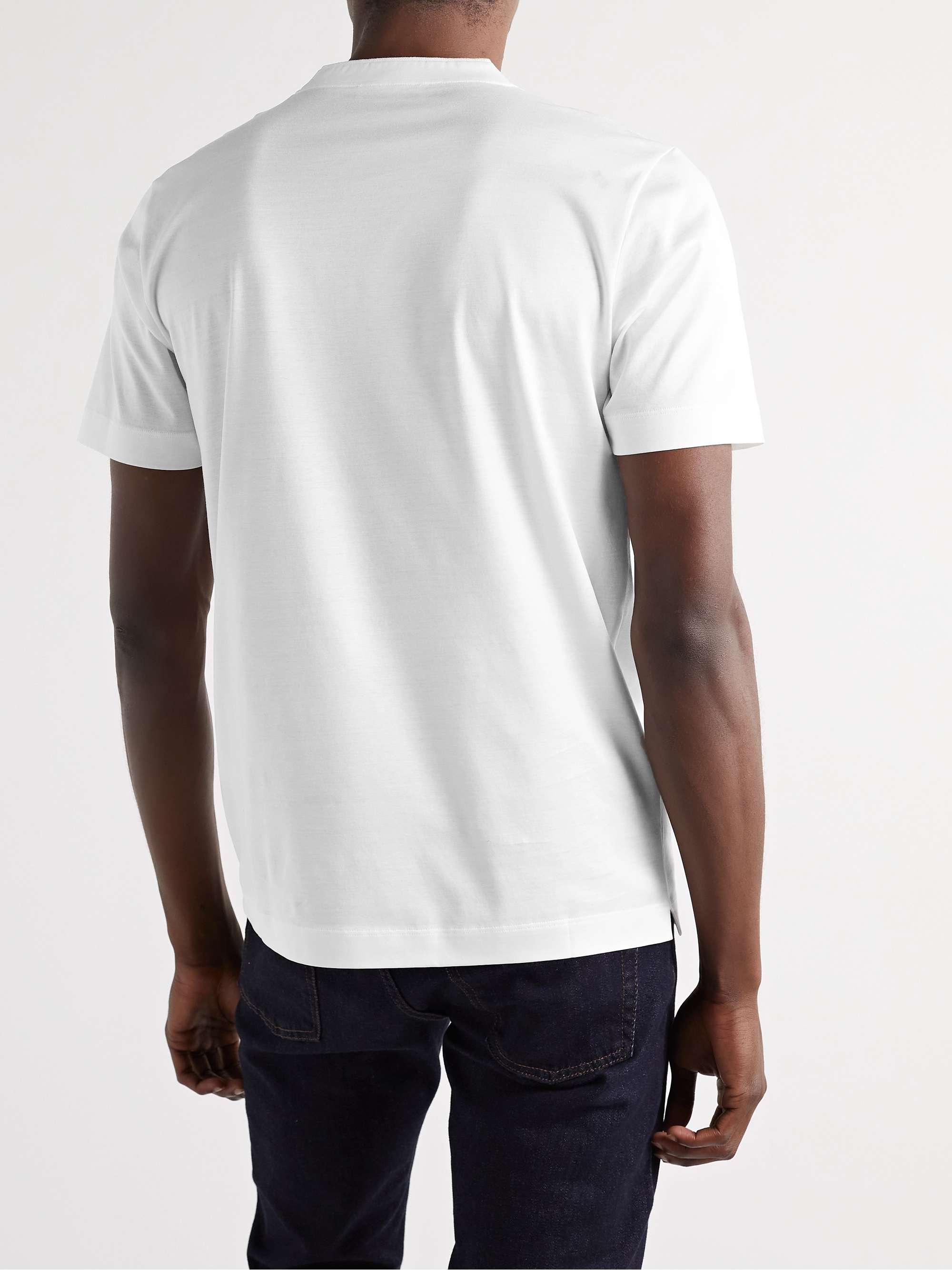 CANALI Slim-Fit Mercerised Cotton-Jersey T-Shirt