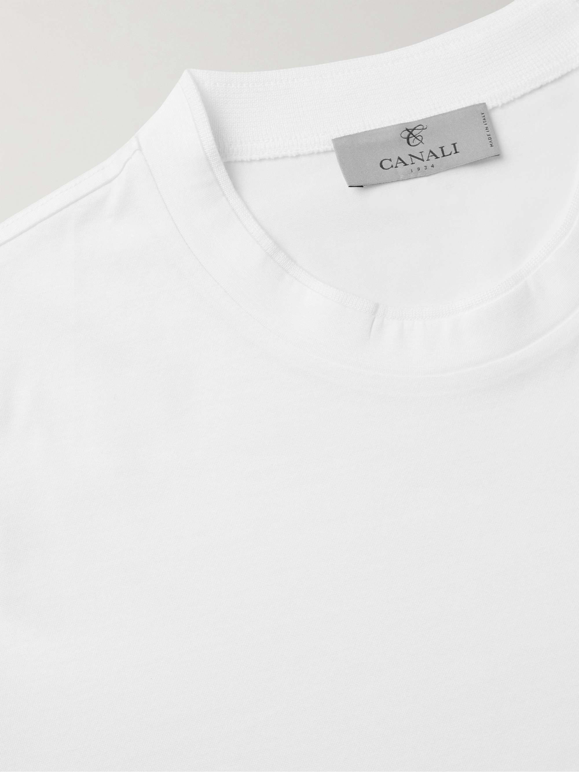 CANALI Slim-Fit Mercerised Cotton-Jersey T-Shirt