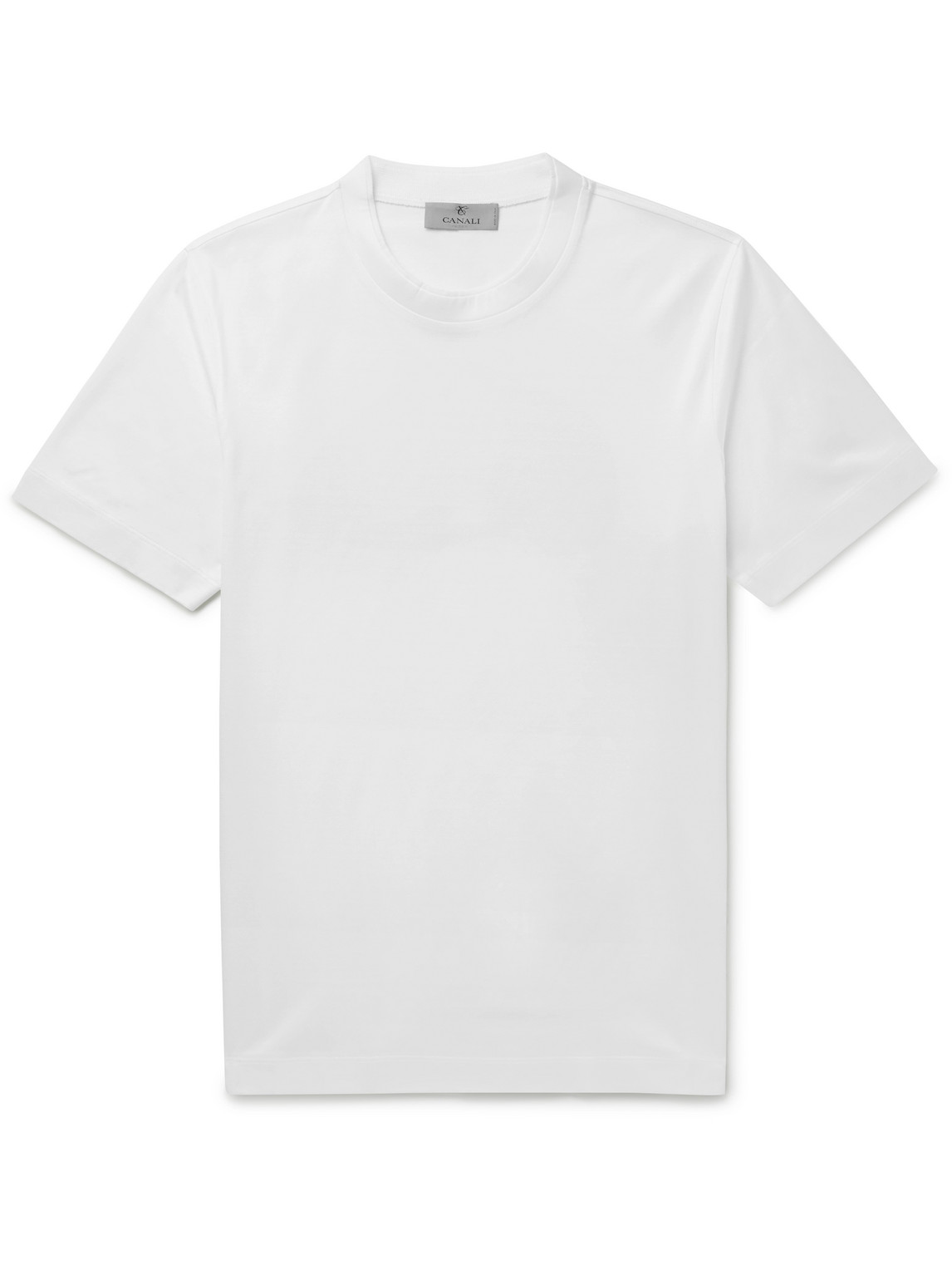 Canali - Slim-Fit Mercerised Cotton-Jersey T-Shirt - Men - White - IT 50