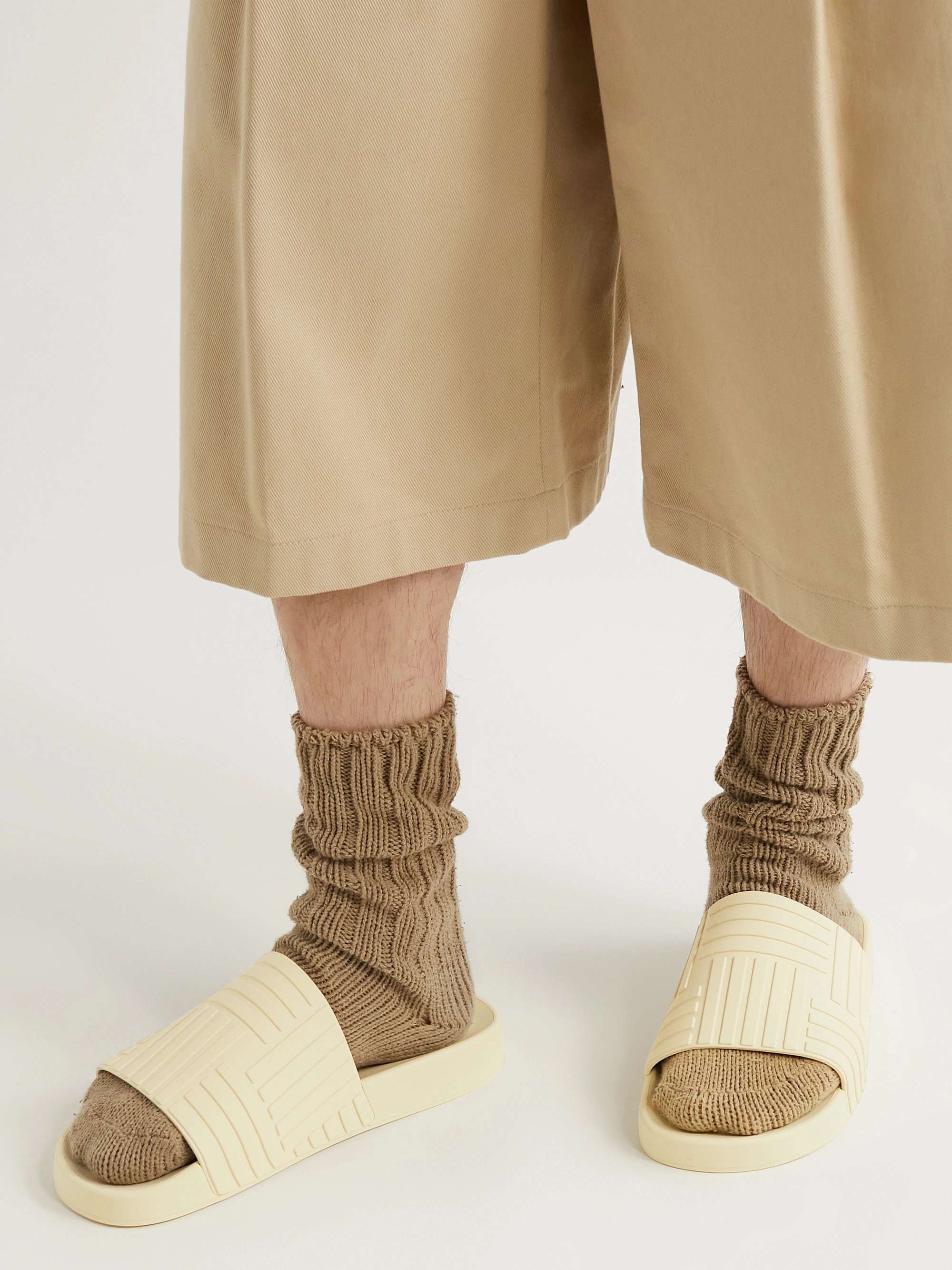 BOTTEGA VENETA Carpet Embossed Rubber Slides