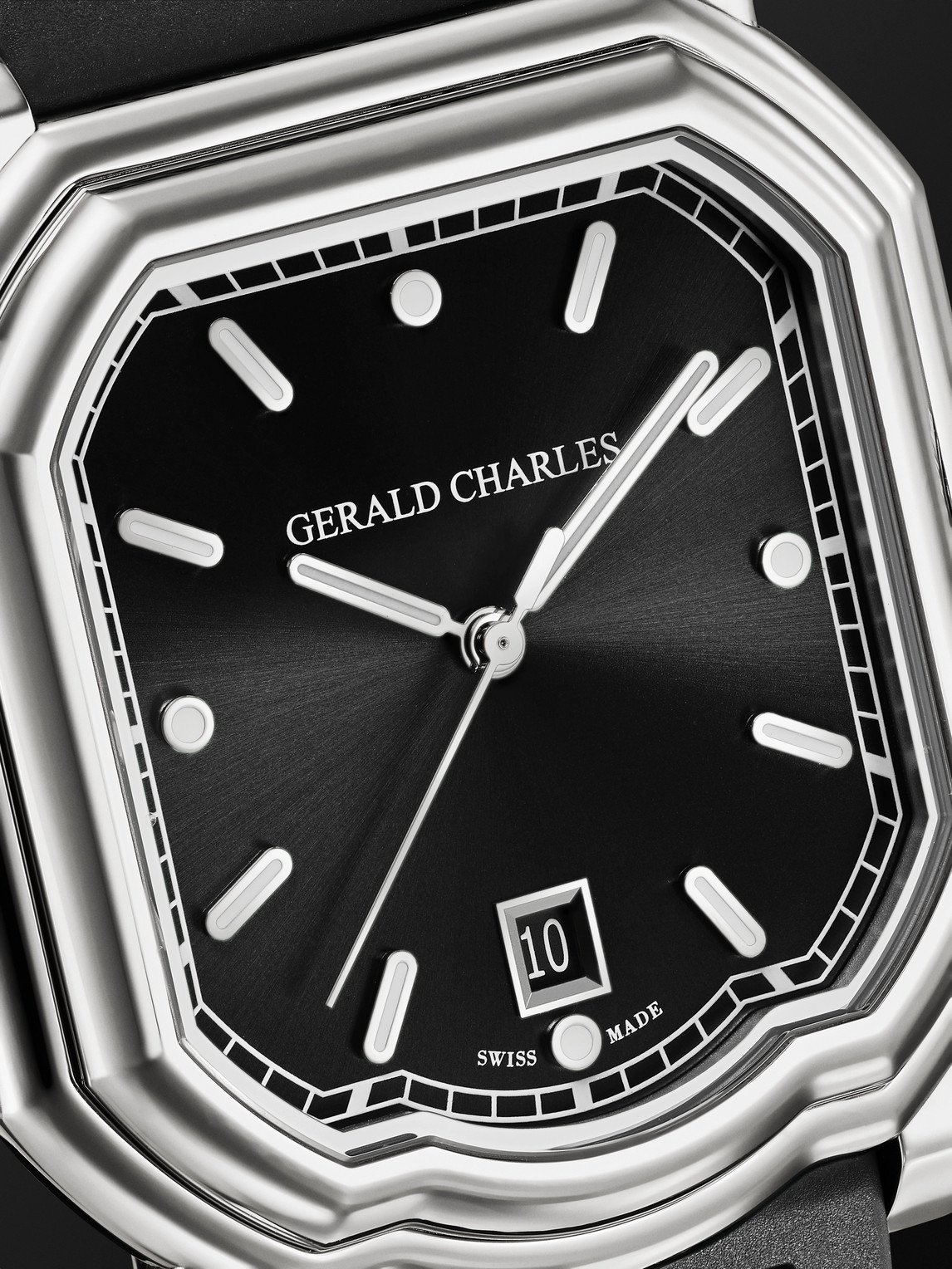 Shop Gerald Charles Maestro 2.0 Ultra-thin Automatic 39mm Stainless Steel And Rubber Watch, Ref. No. Gc2.0-a-00 In Black